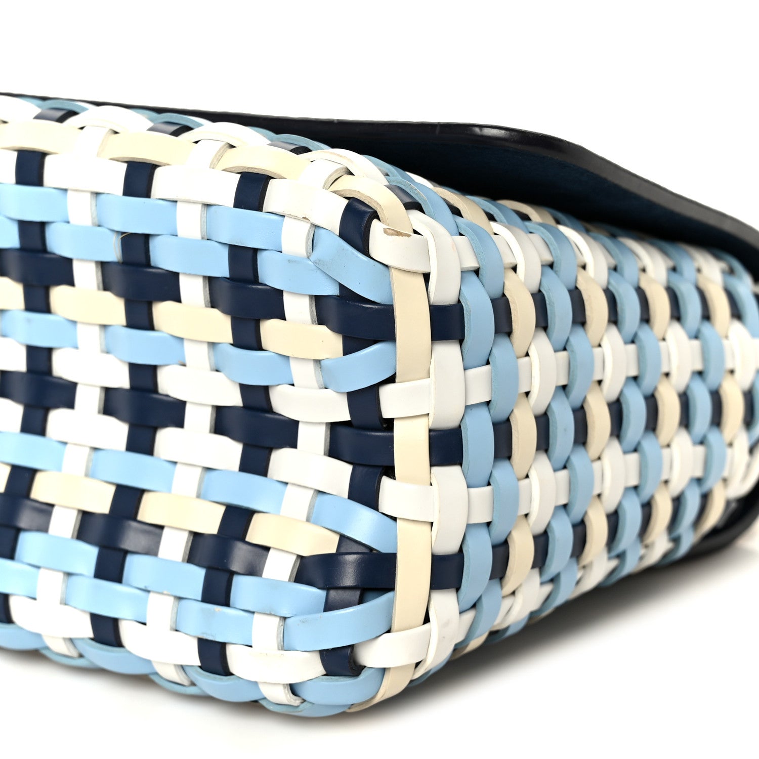 Epi Guinguette Twist Shoulder Bag MM Indigo Blue