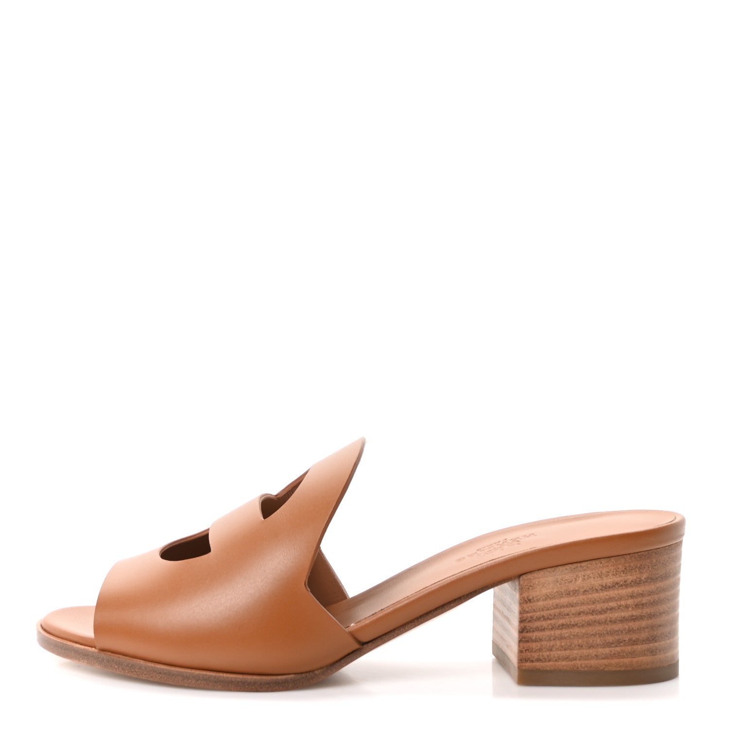 Raw Edged Calfskin Mona Sandals 36 Naturel