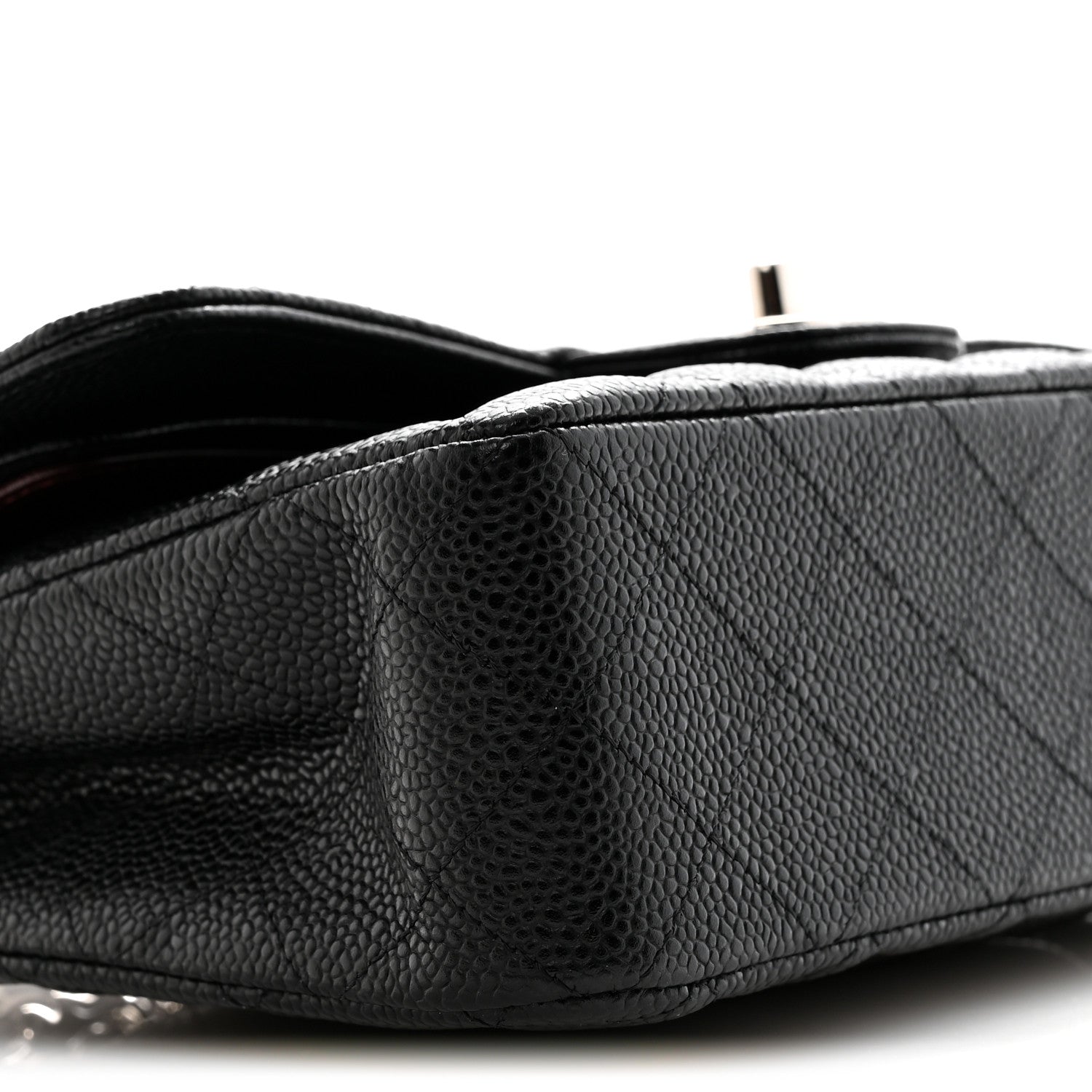 Caviar Quilted Small Double Flap Black