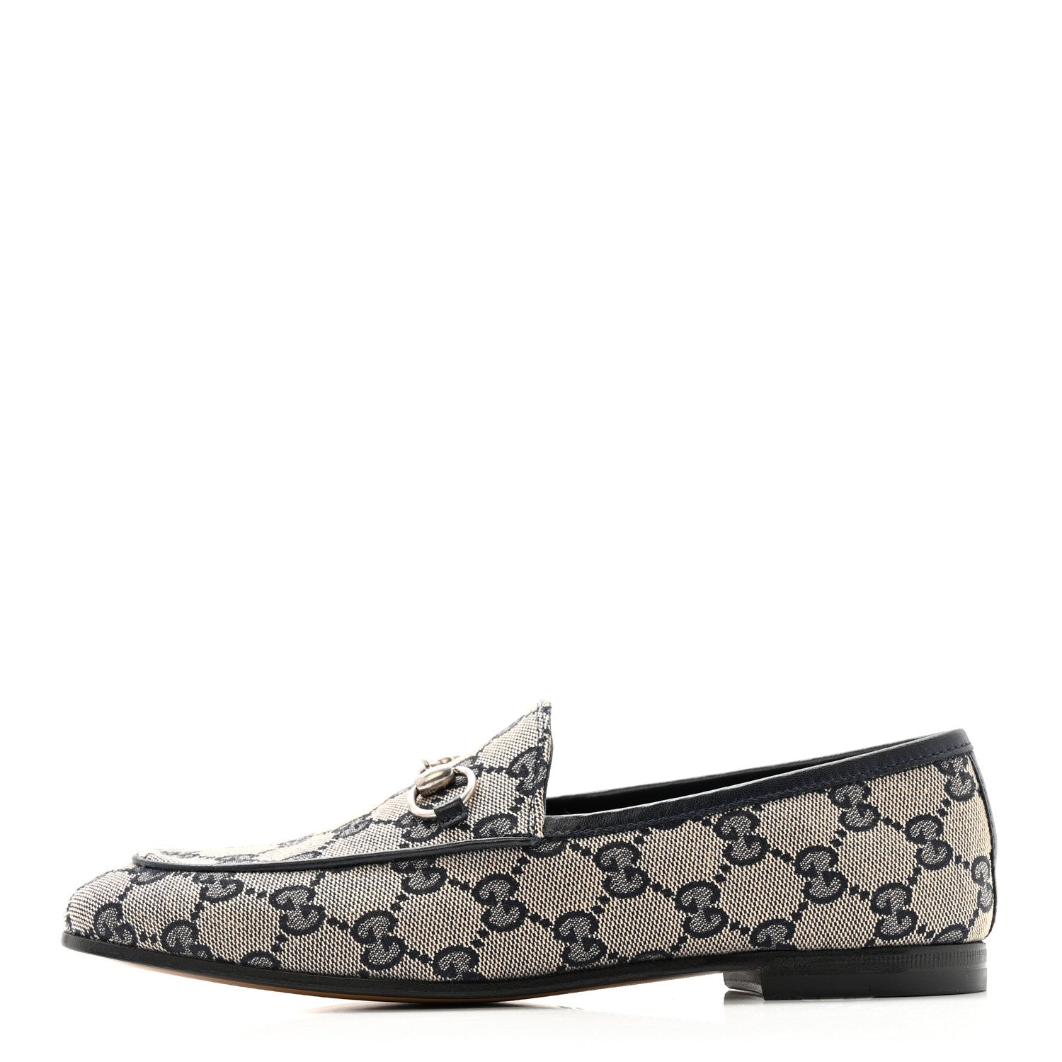 Monogram Malaga Kid Horsebit Womens Jordaan Loafers 36 Beige Blue