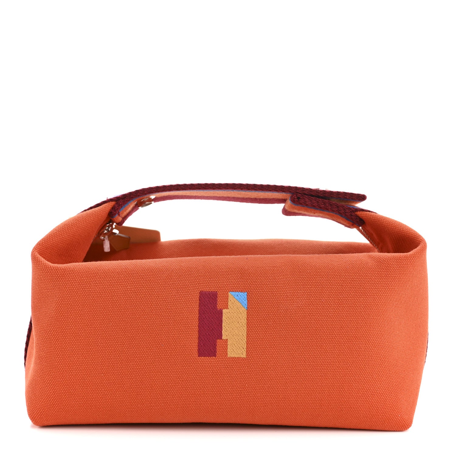 Cotton Canvas H Pavillon Small Bride-A-Brac Pouch Orange Feu