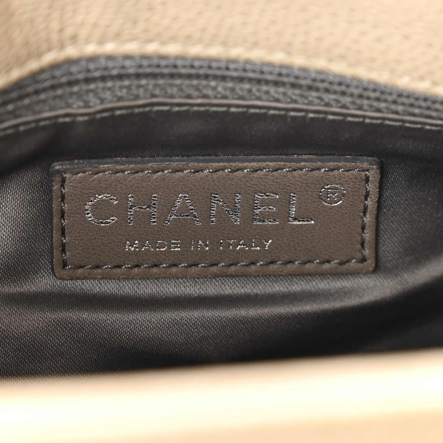 Glazed Caviar Coco Rider Flap Hobo Beige