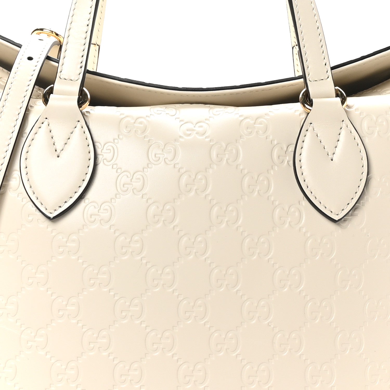 Guccissima Linea A Foldover Tote Off White