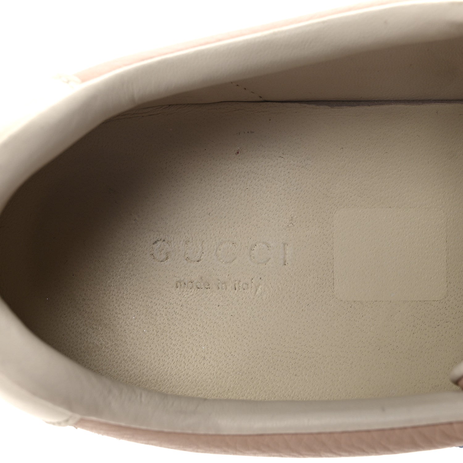 Calfskin Suede Web Womens G74 Sneakers 37 Oatmeal Soft Rose