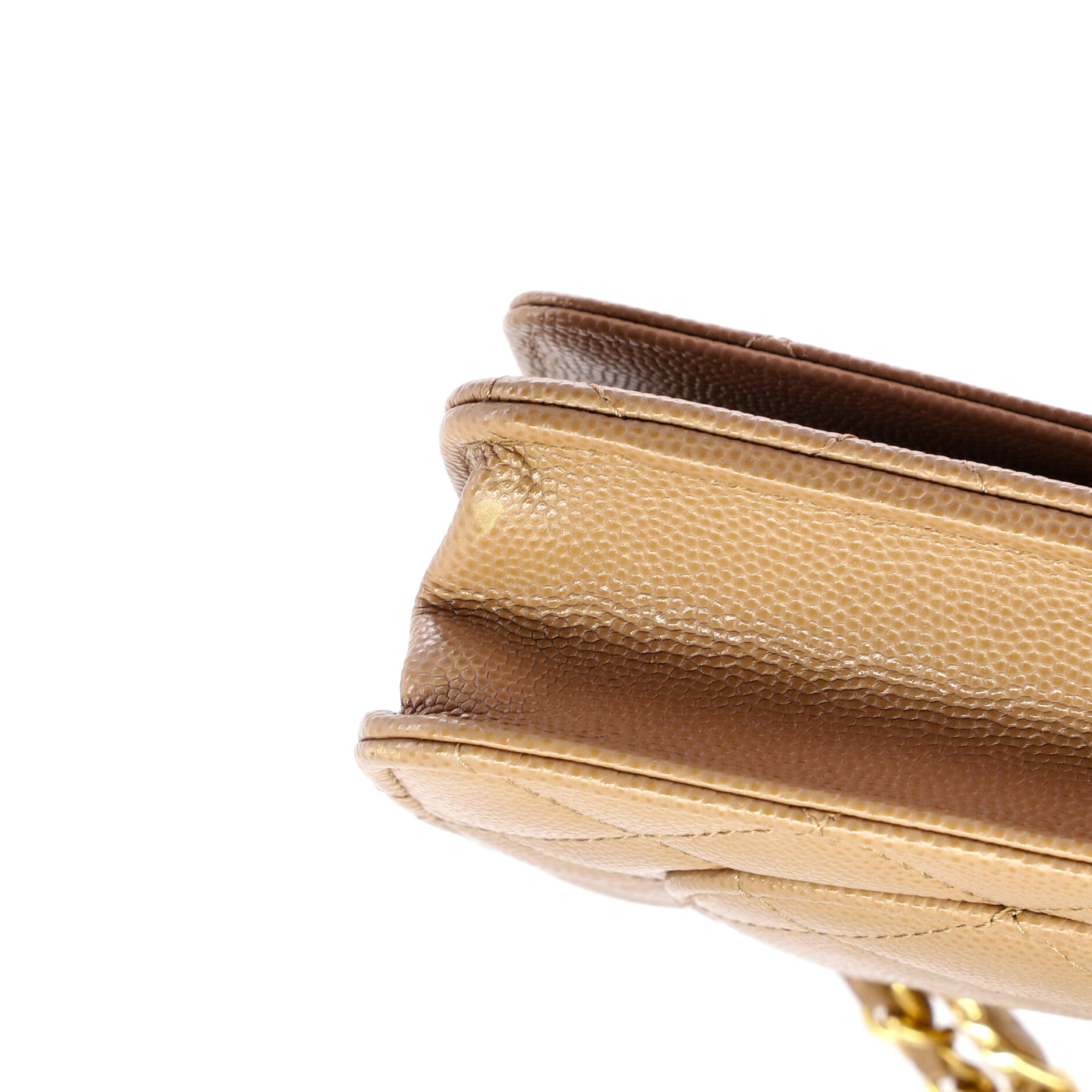 Coco First Wallet on Chain Quilted Caviar