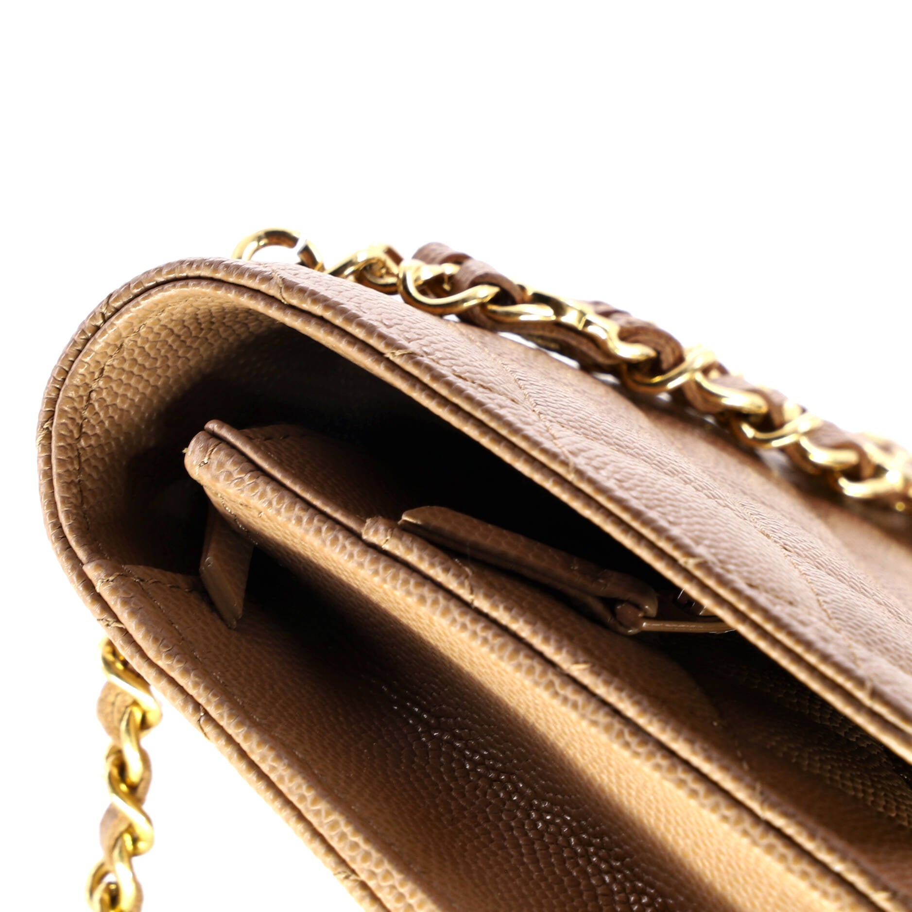 Coco First Wallet on Chain Quilted Caviar