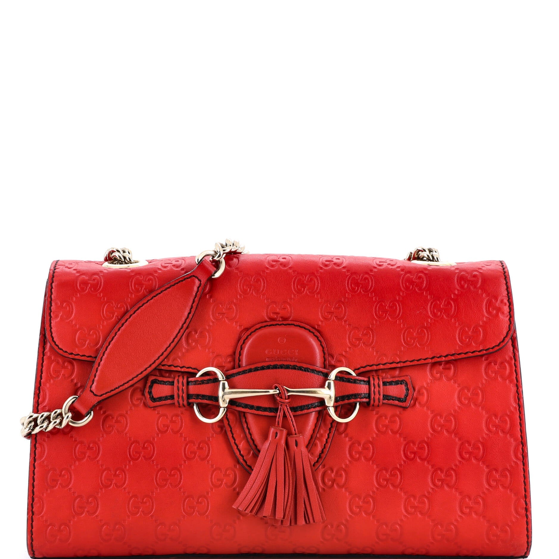 Emily Chain Flap Bag Guccissima Leather Medium
