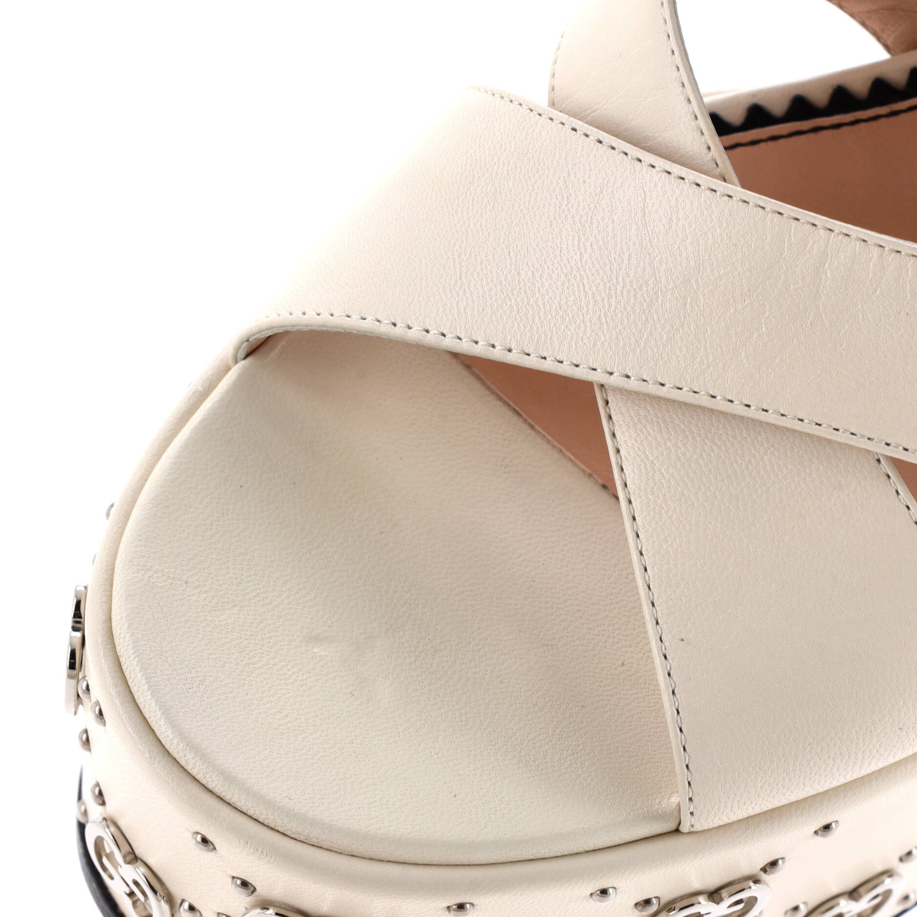 Women's Janaya GG Studded Platform Sandals Leather