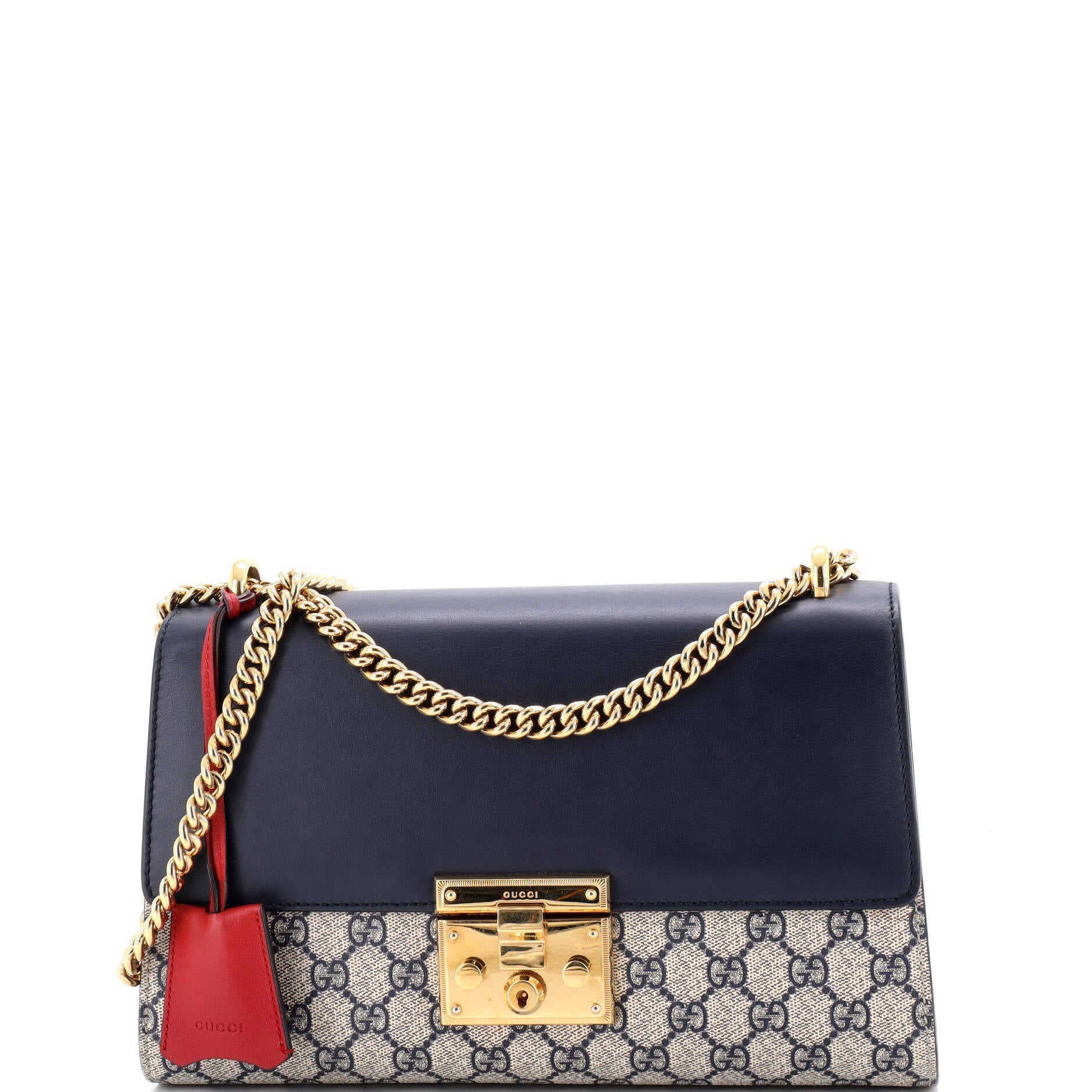 Padlock Shoulder Bag GG Coated Canvas and Leather Medium