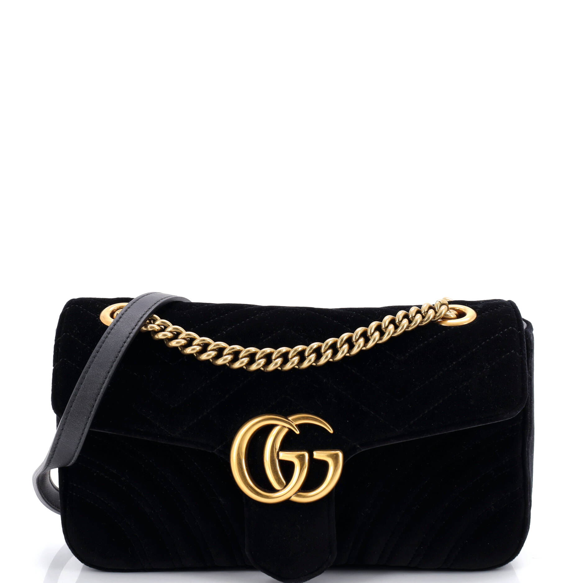 GG Marmont Flap Bag Matelasse Velvet Small