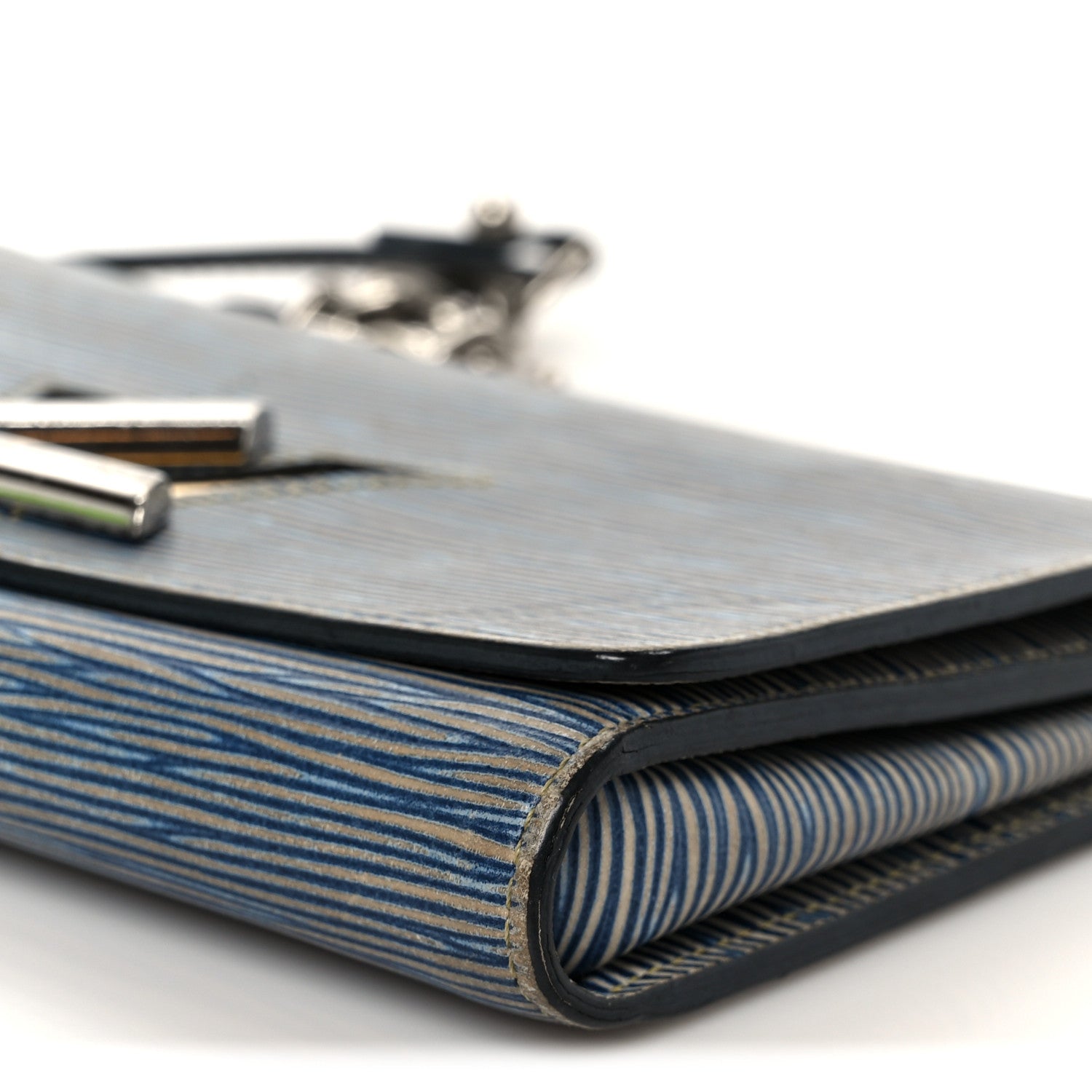 Epi Twist Chain Wallet Denim Light