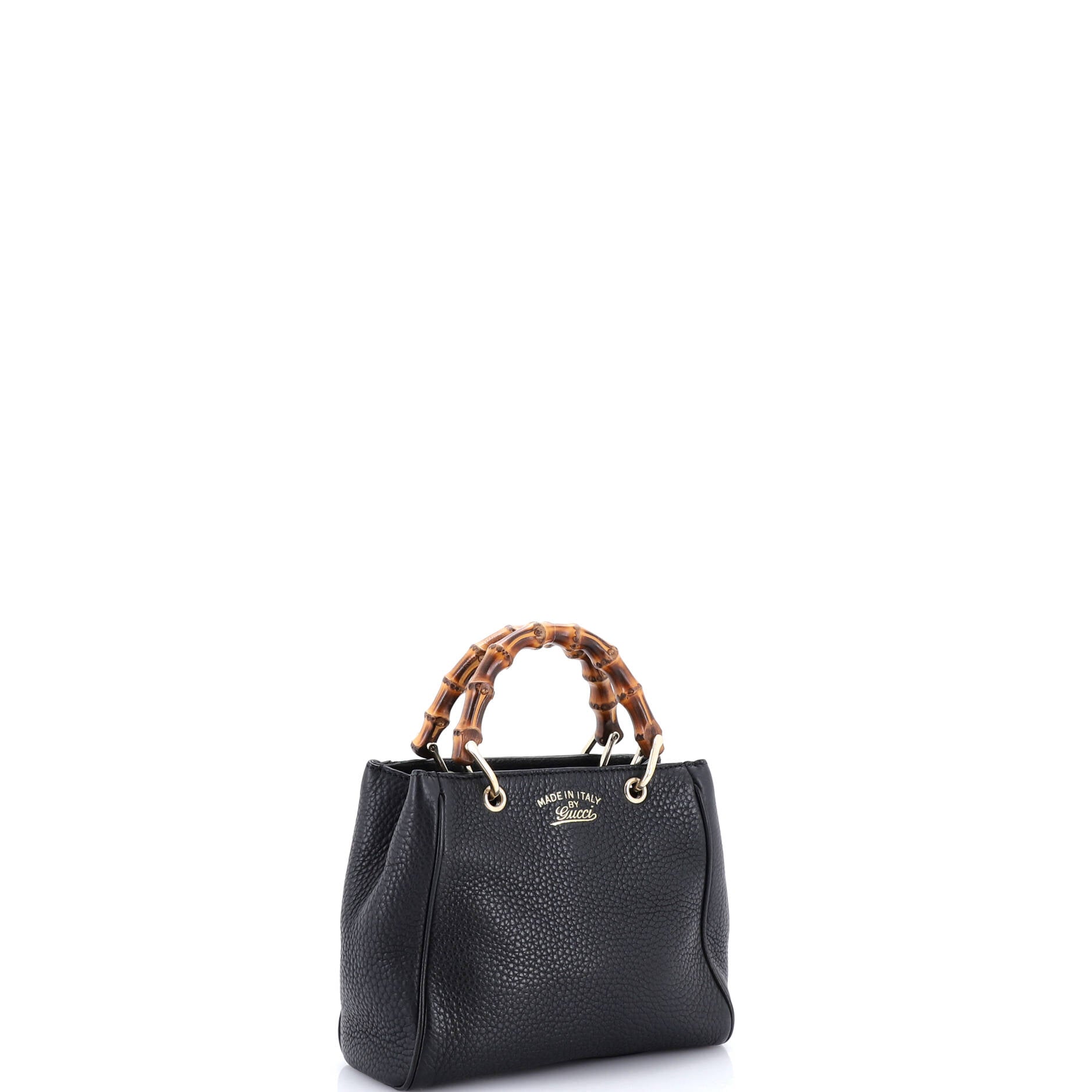 Bamboo Shopper Tote Leather Mini