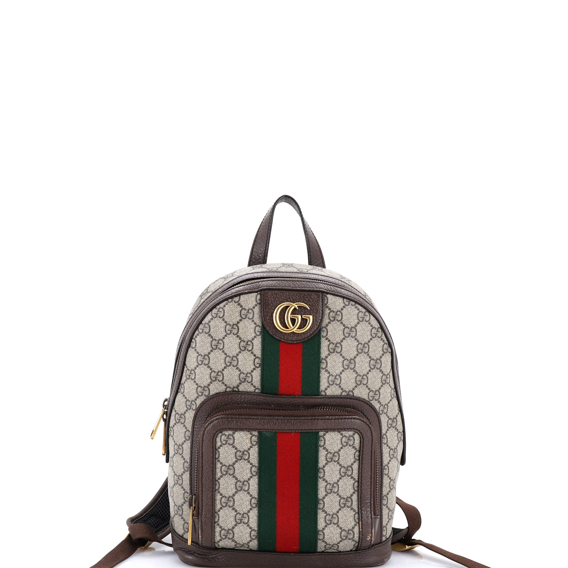 Ophidia Backpack GG Coated Canvas and Leather Small