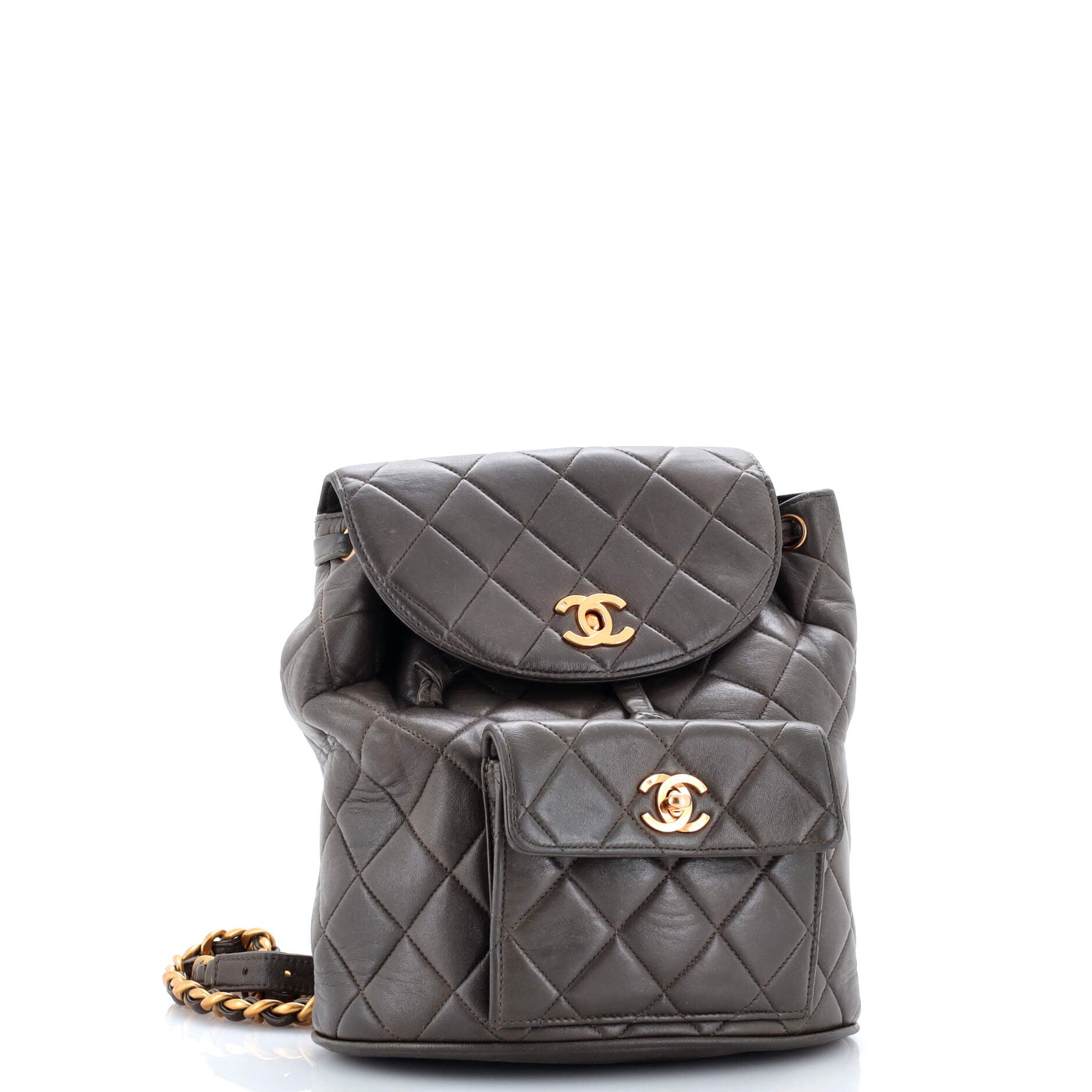Vintage CC Pocket Backpack Quilted Lambskin Small