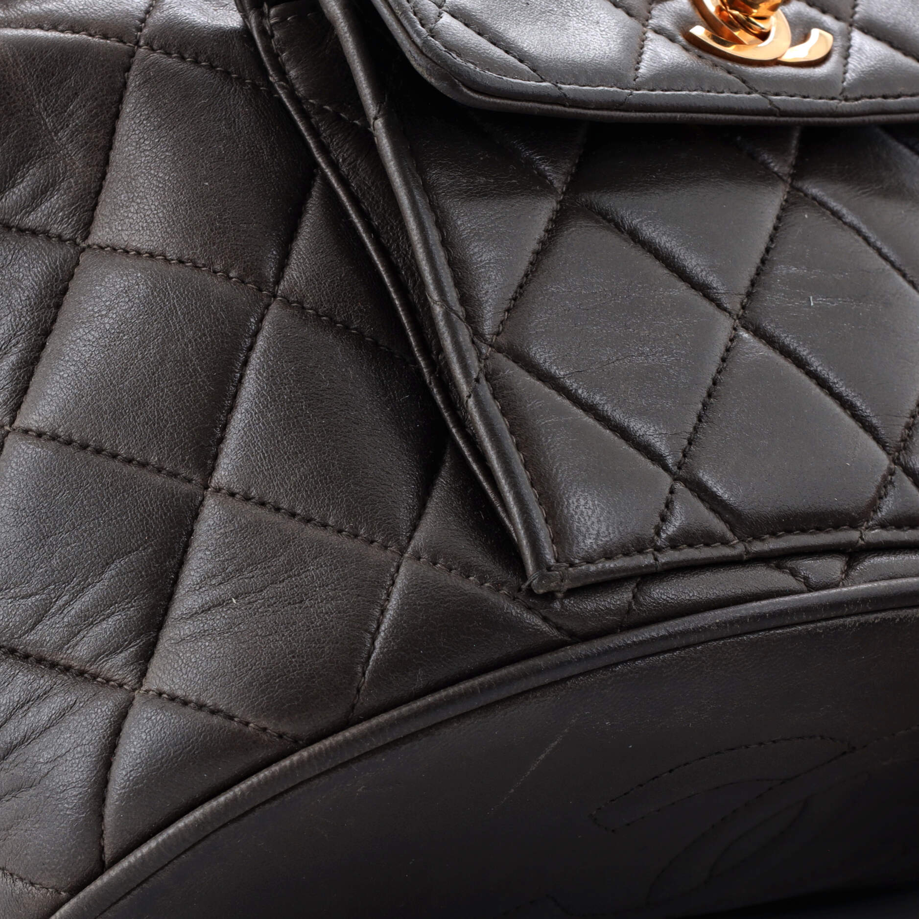 Vintage CC Pocket Backpack Quilted Lambskin Small