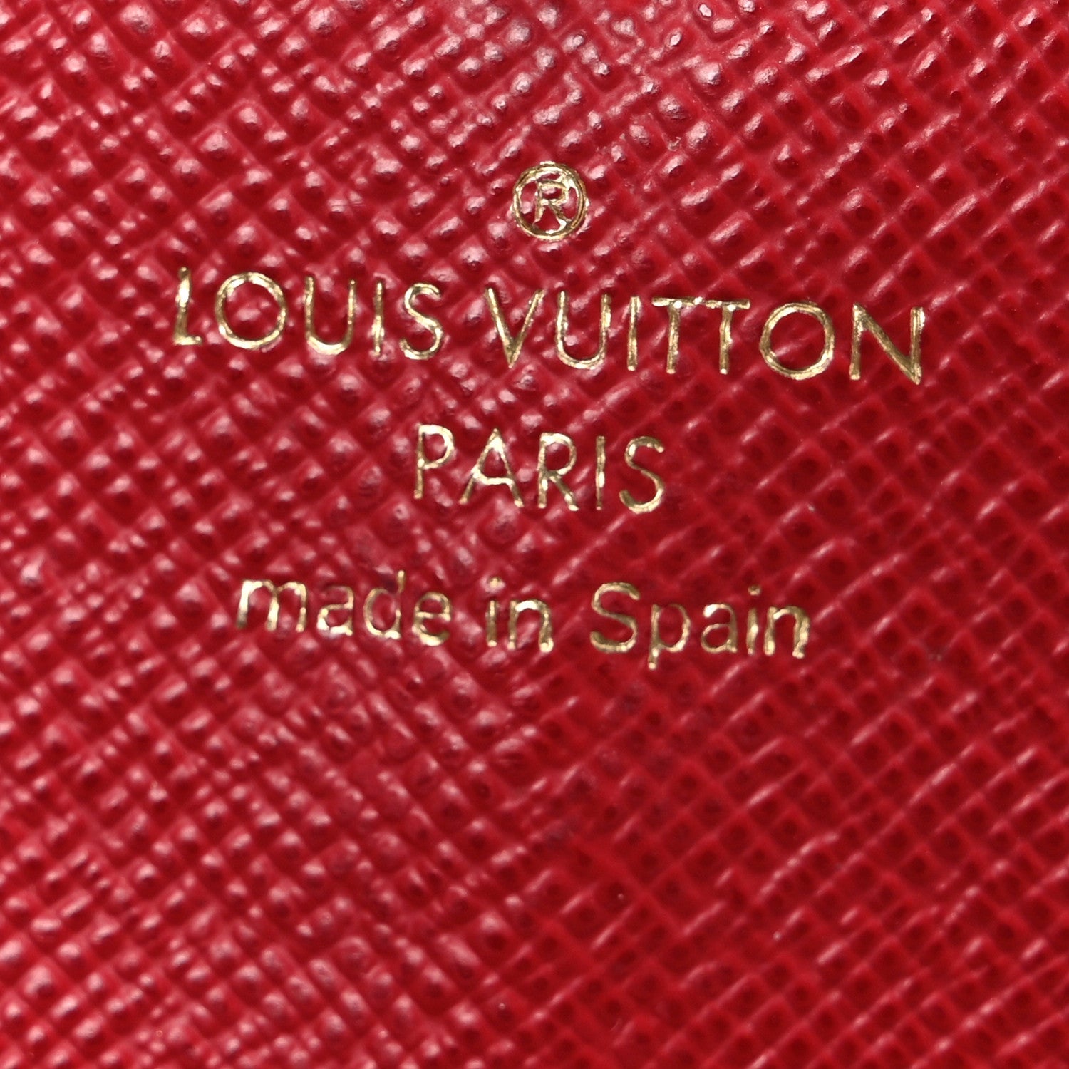Damier Ebene Emilie Wallet Red