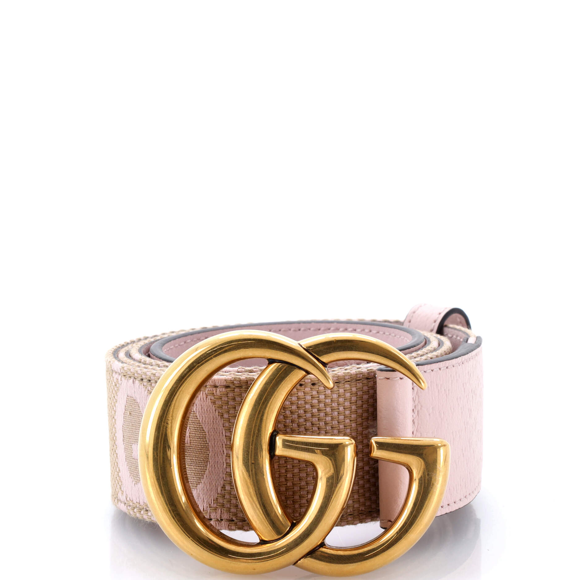 GG Marmont Belt Jumbo GG Canvas and Leather Wide
