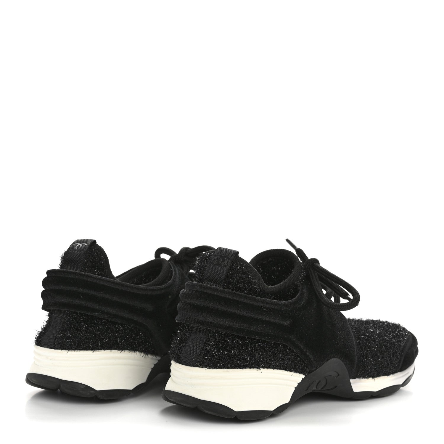 Stretch Fabric Womens CC Sneakers 37.5 Black
