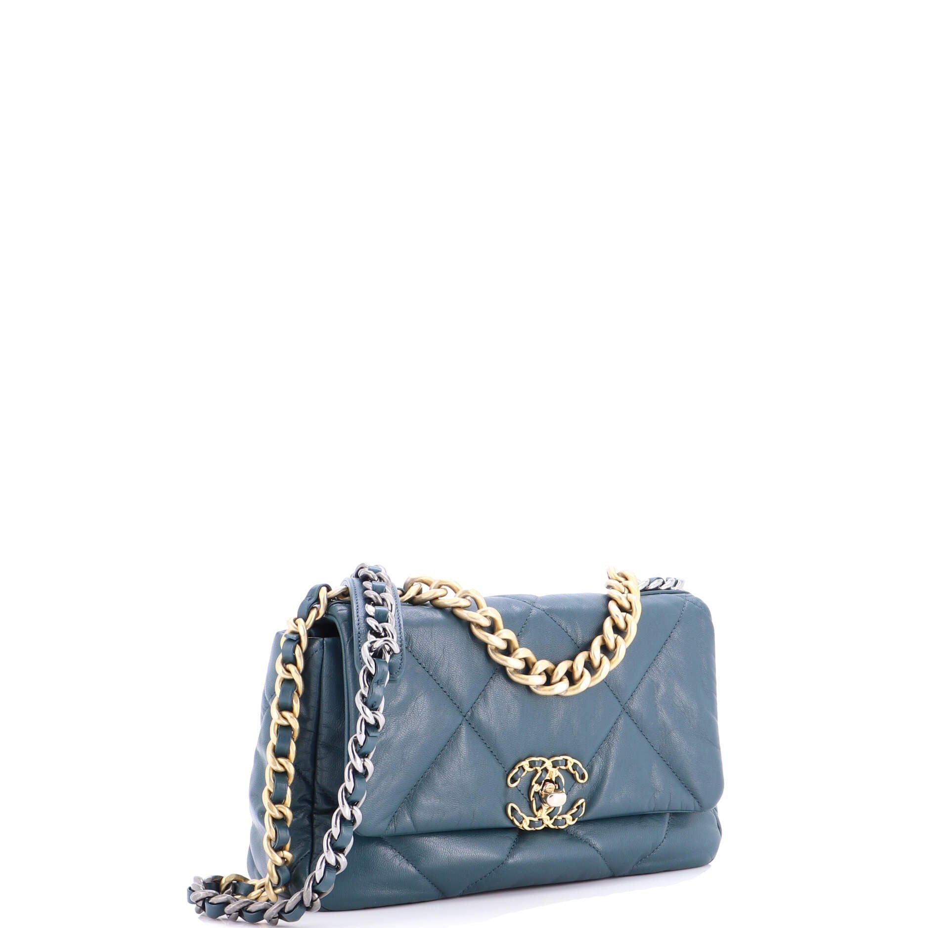 19 Flap Bag Quilted Leather Medium