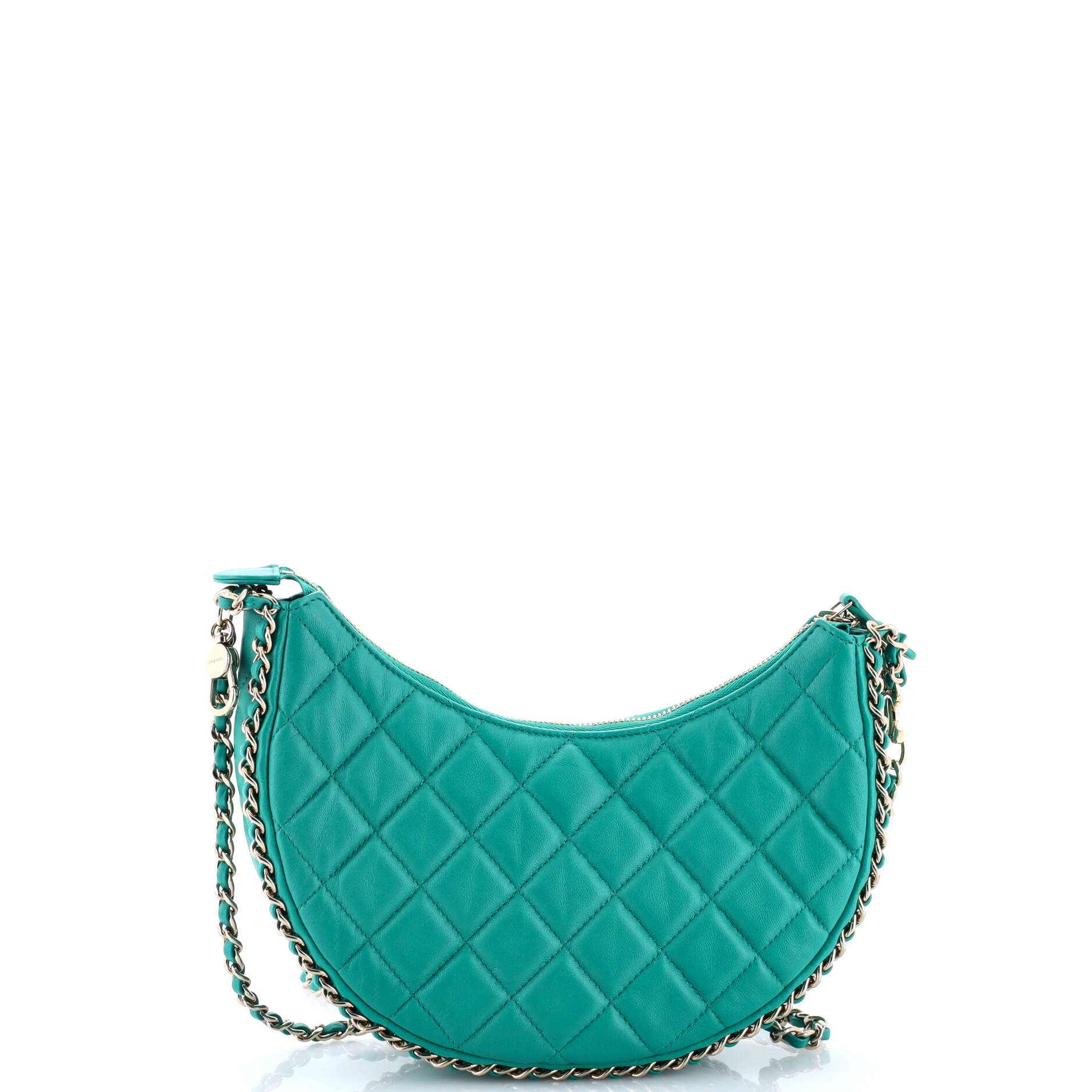 Chain Around Hook Hobo Quilted Lambskin Small