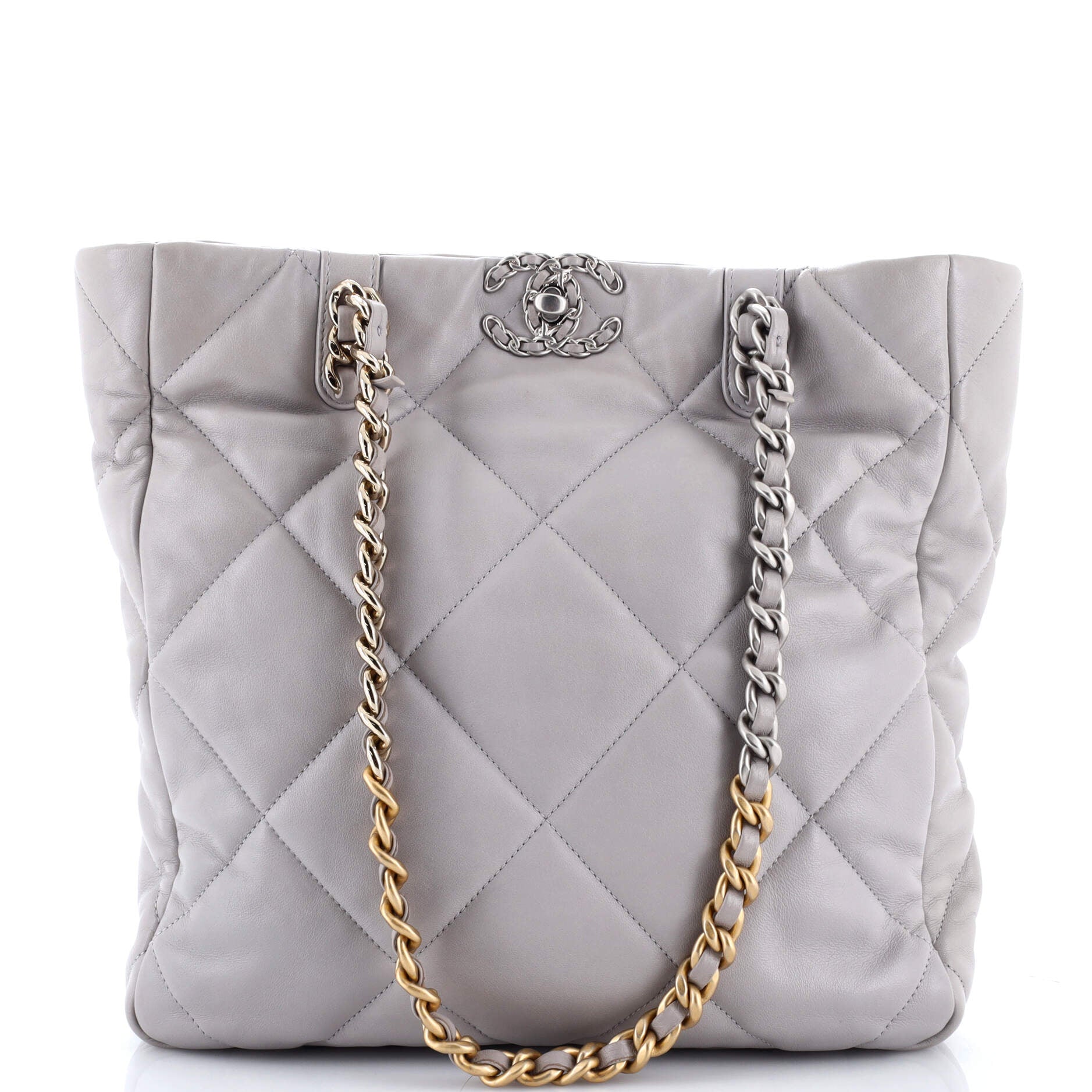 19 Shopping Bag Quilted Leather Medium