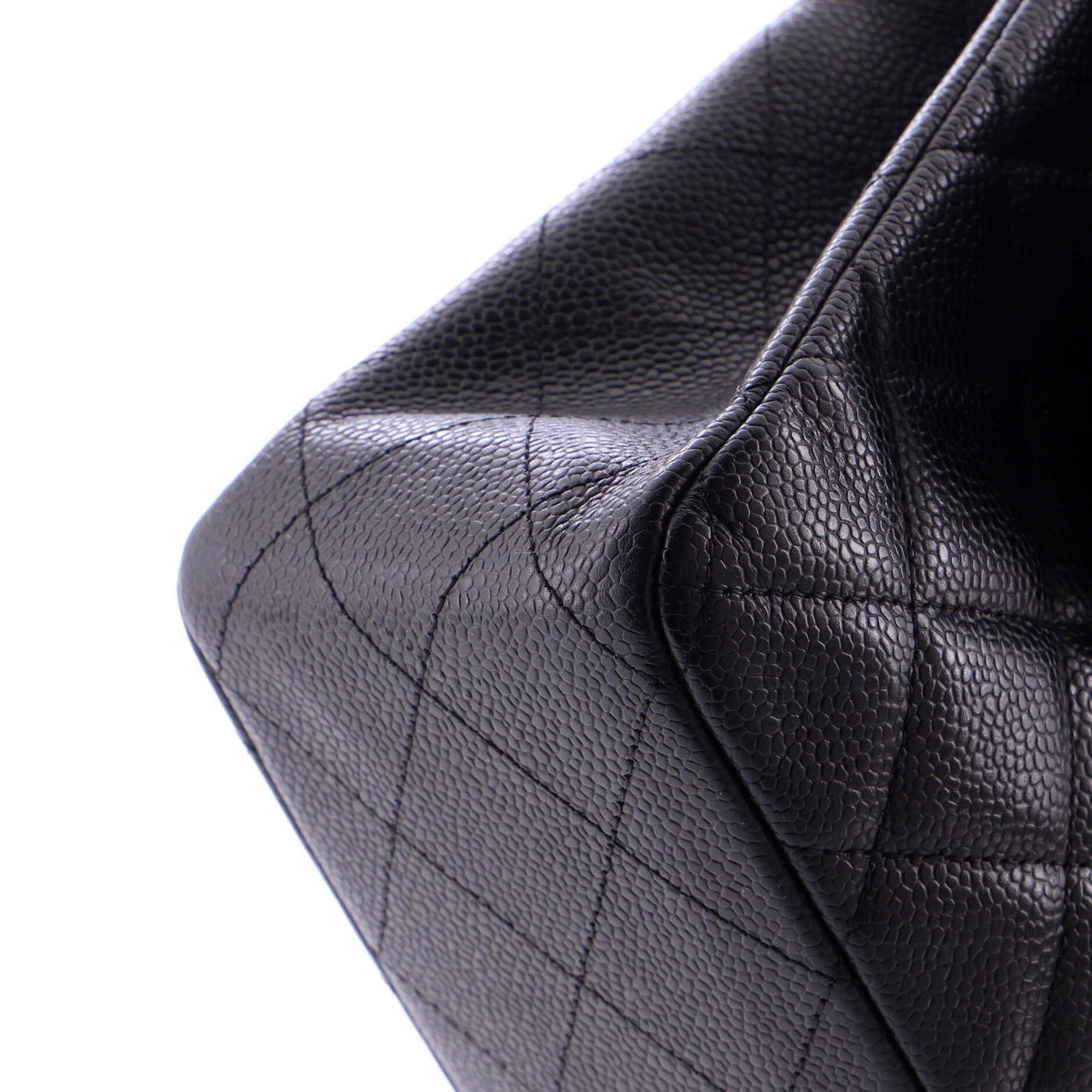 Vintage Classic Single Flap Bag Quilted Caviar Jumbo