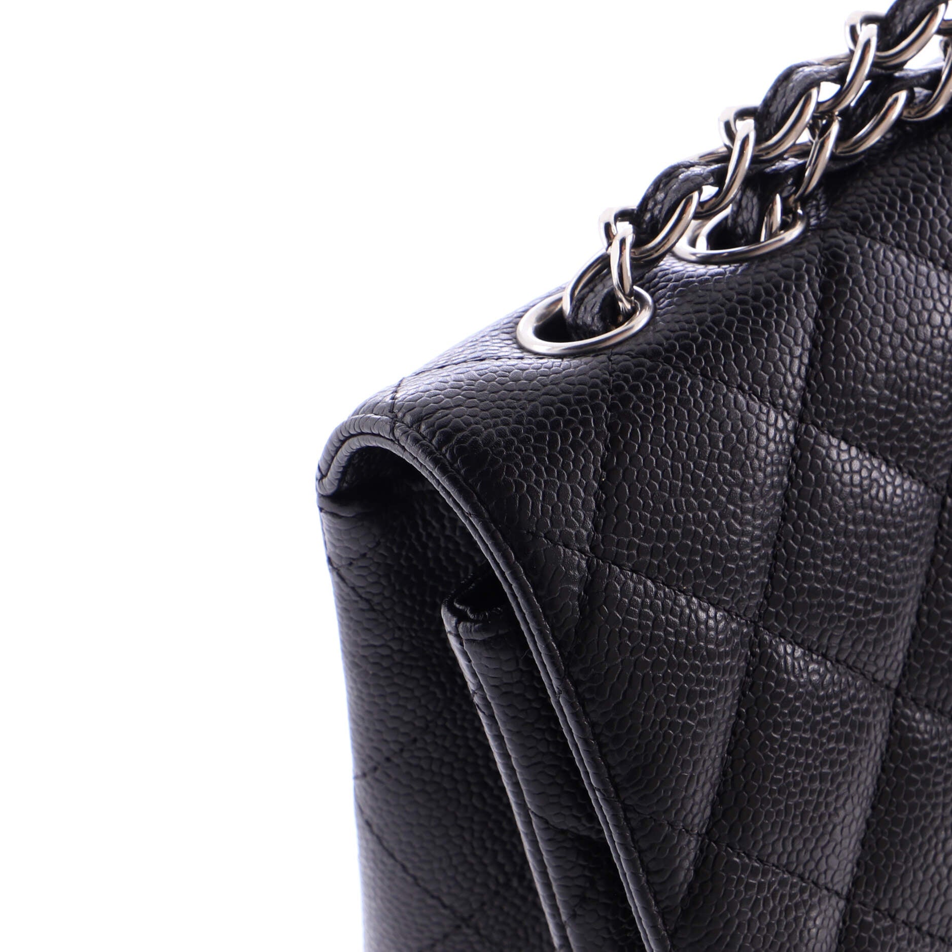 Vintage Classic Single Flap Bag Quilted Caviar Jumbo