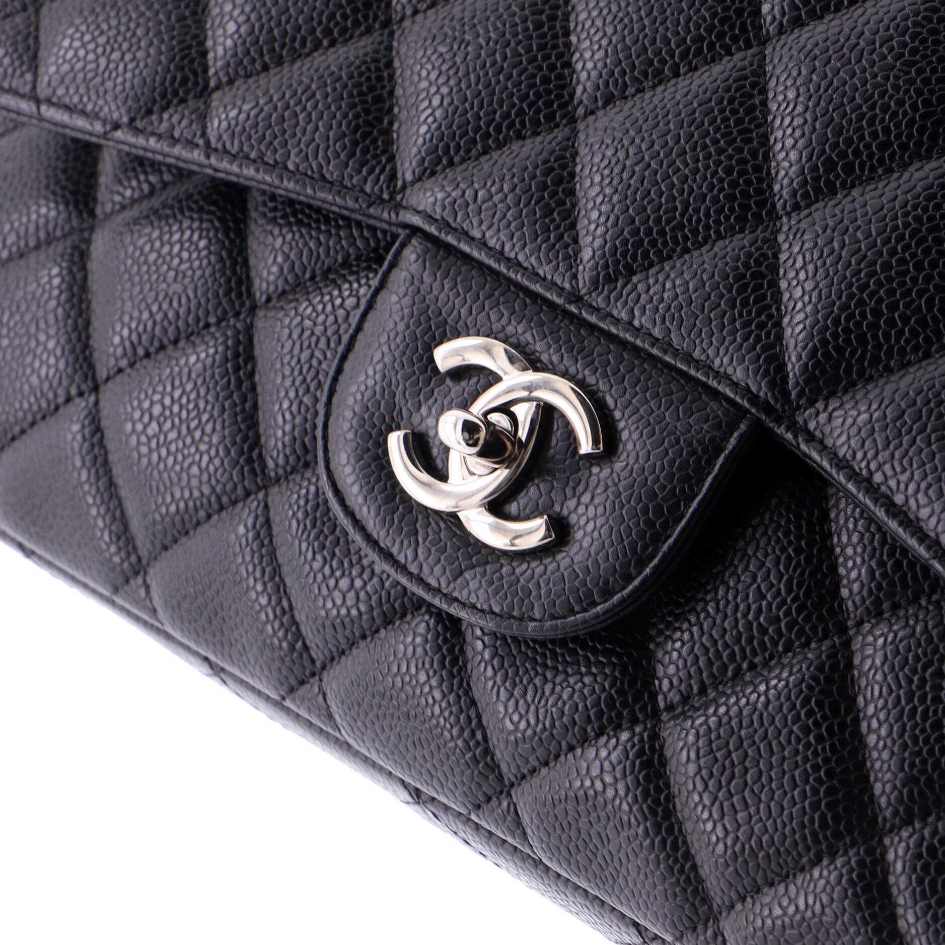 Vintage Classic Single Flap Bag Quilted Caviar Jumbo