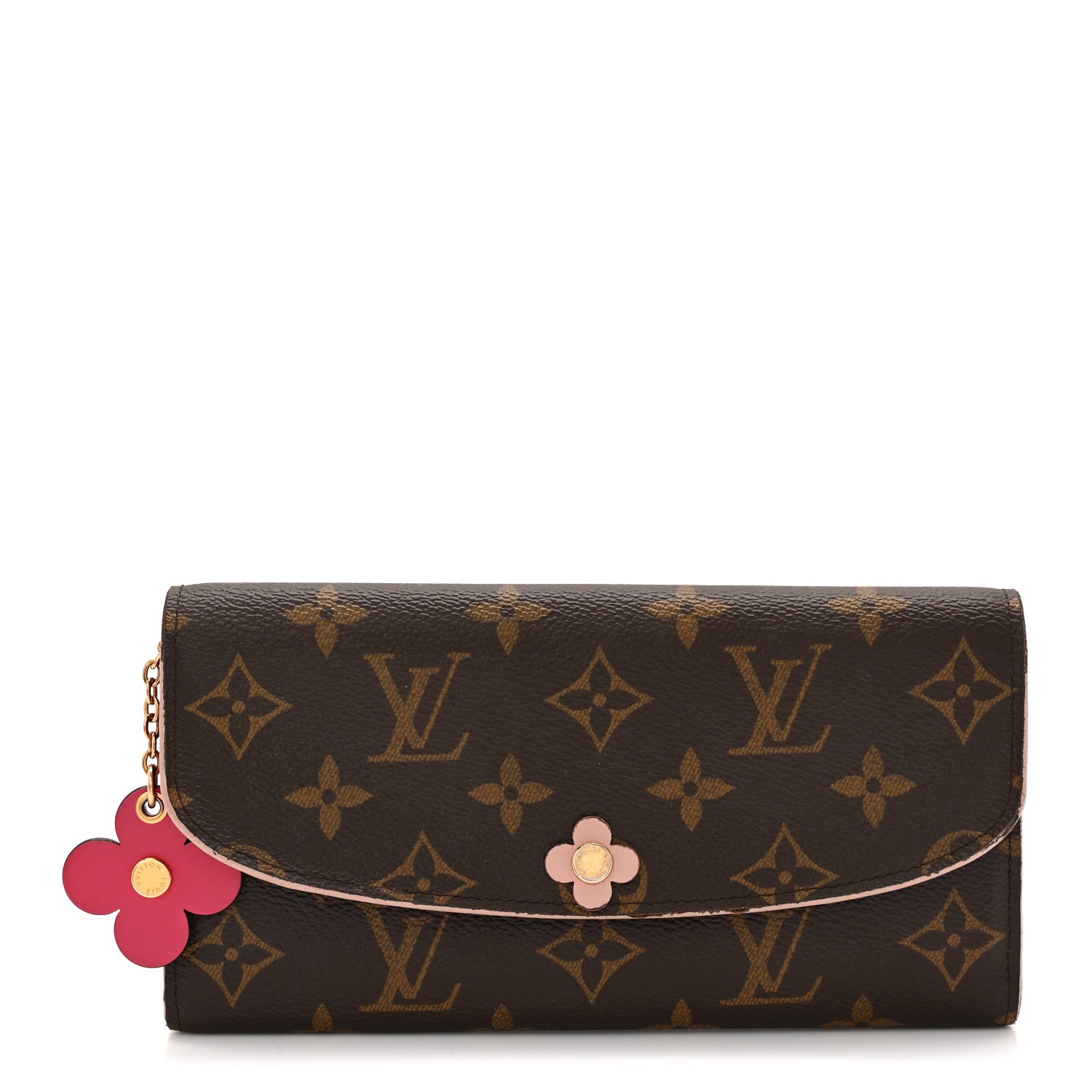 Monogram Bloom Flower Emilie Wallet Fuchsia