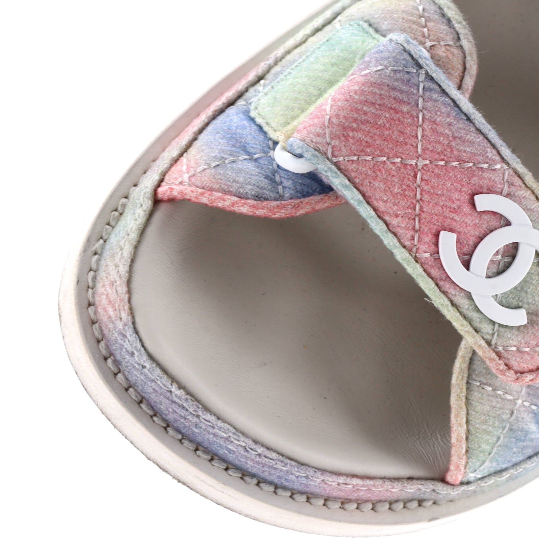 Women's Velcro Dad Sandals Quilted Multicolor Canvas