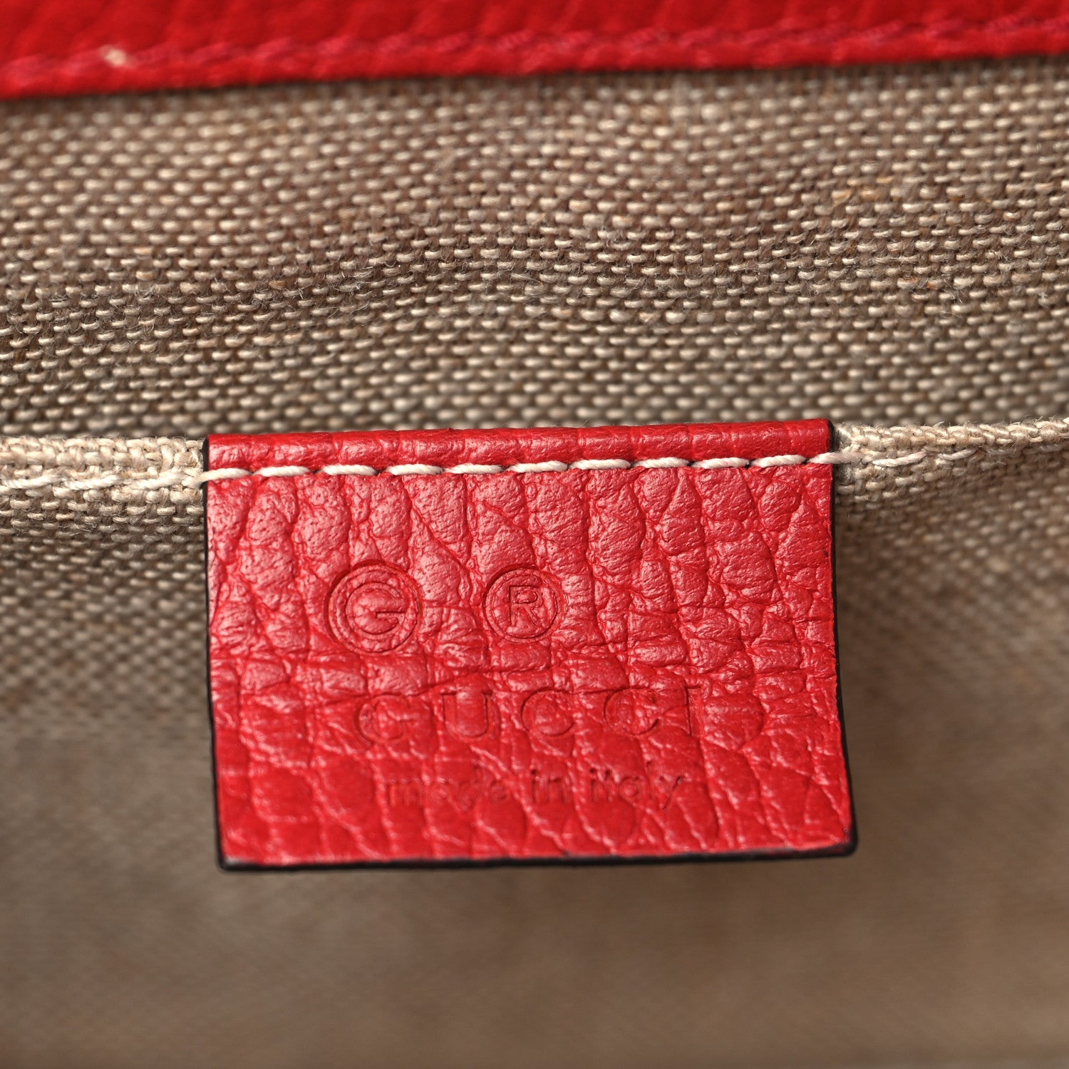 Dollar Calfskin Small Interlocking G Shoulder Bag Red