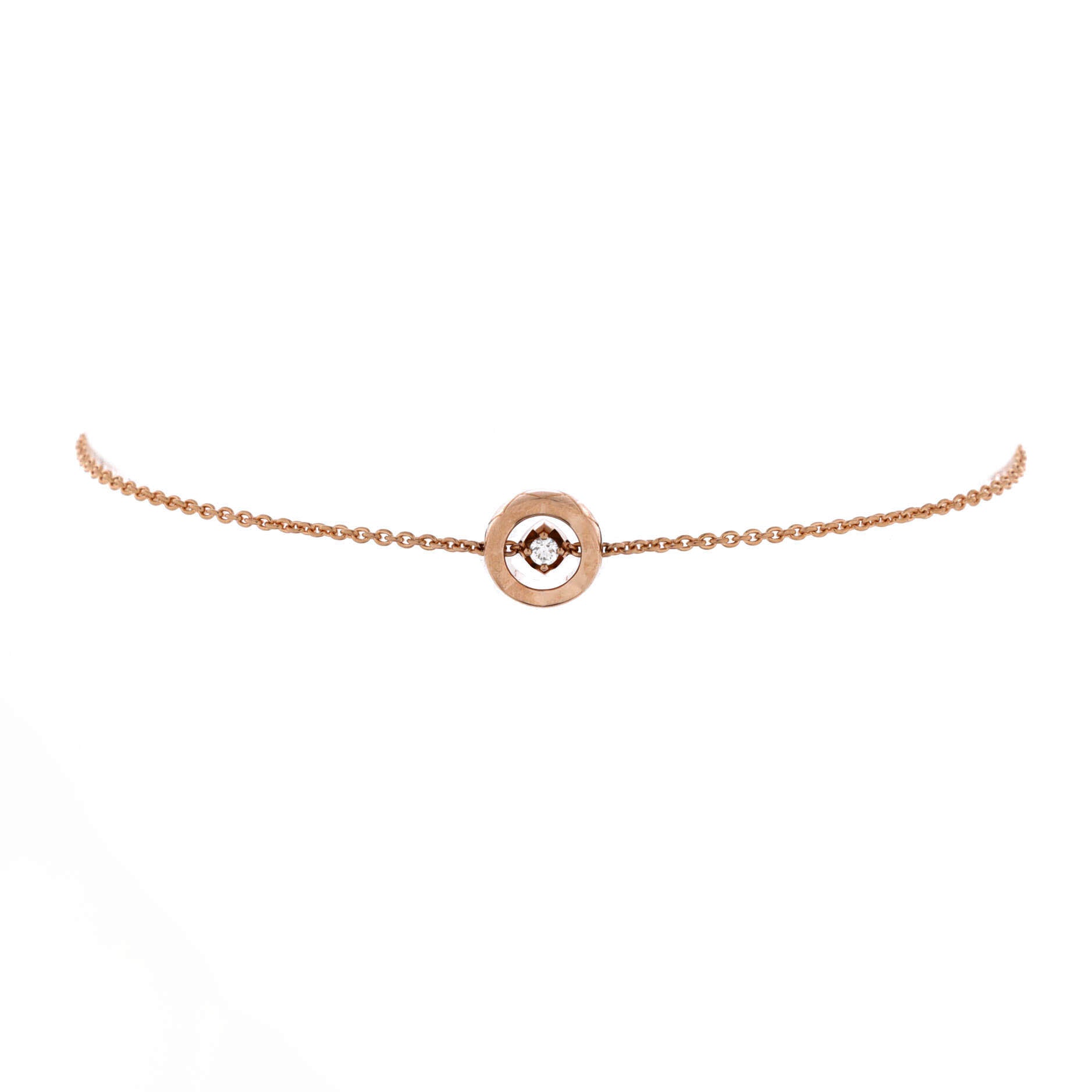 Coco Crush Letters Bracelet 18K Beige Gold with Diamond