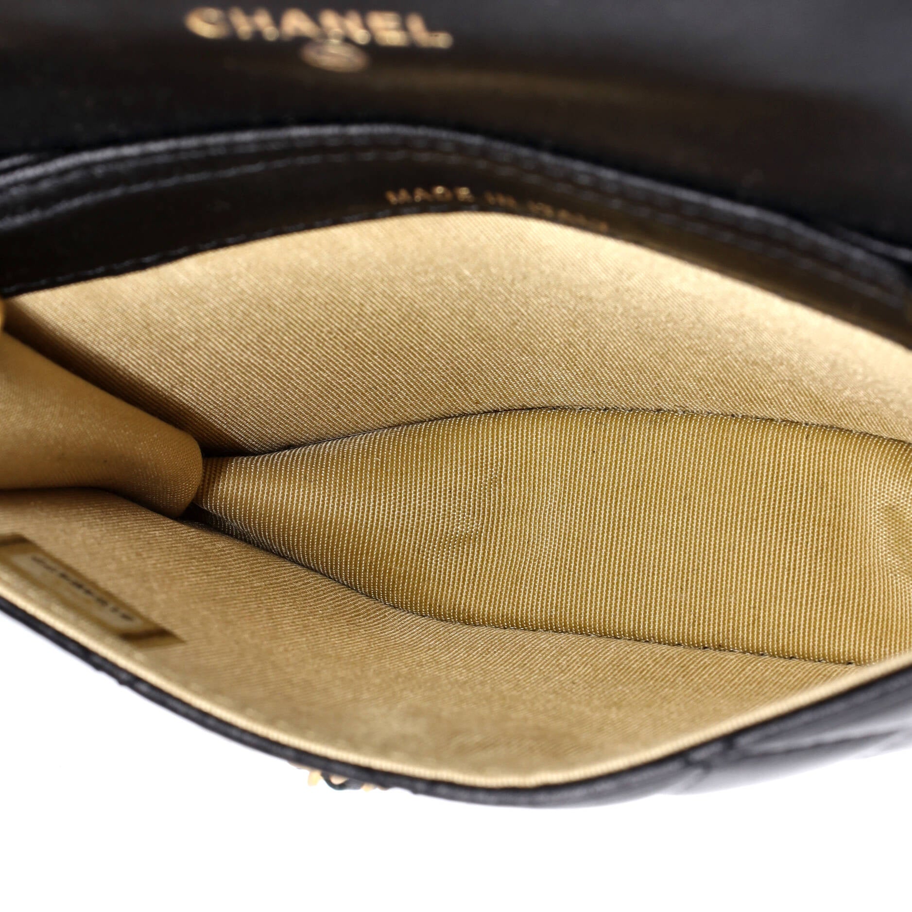Pearl Crush Flap Clutch with Chain Quilted Lambskin Mini
