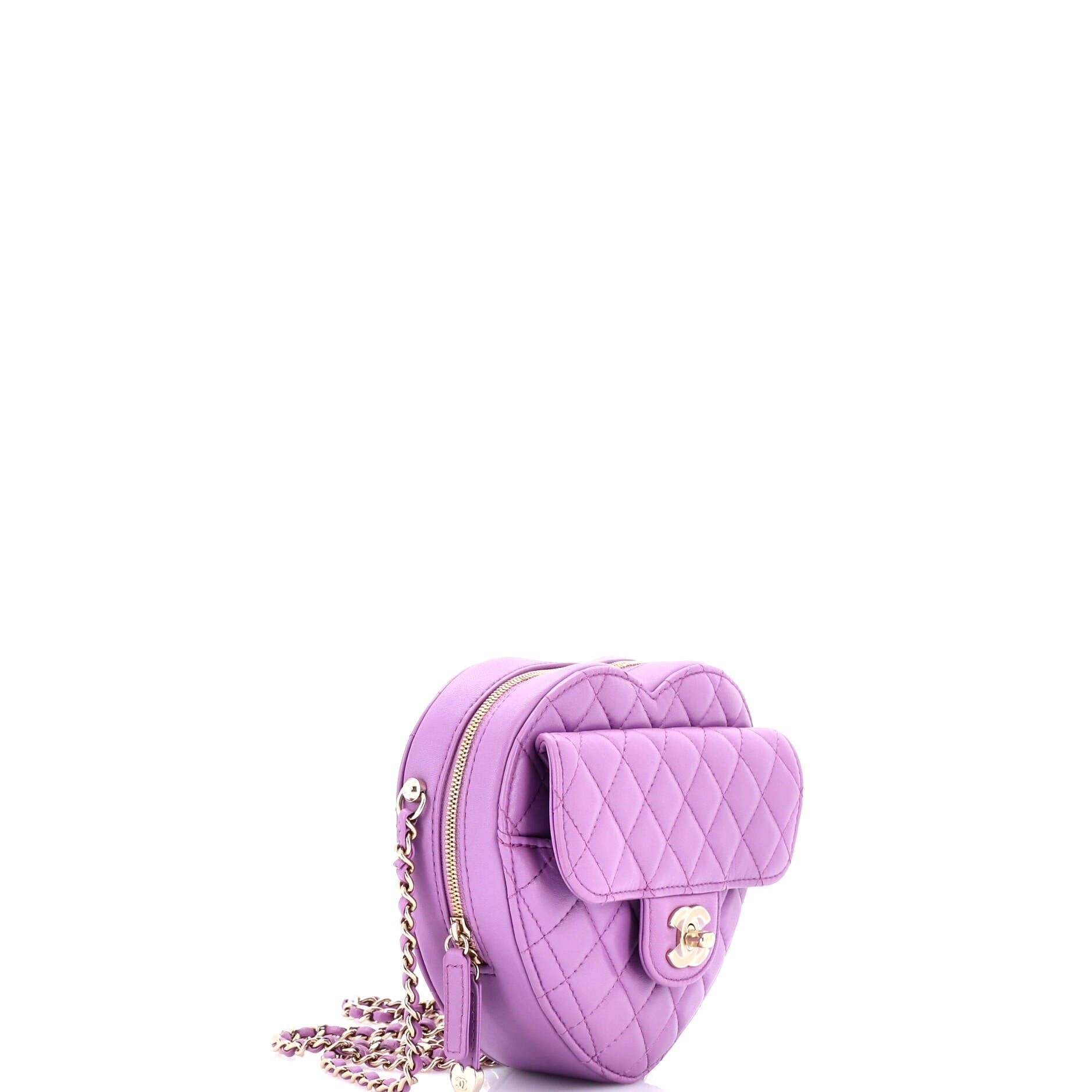 CC in Love Heart Bag Quilted Lambskin