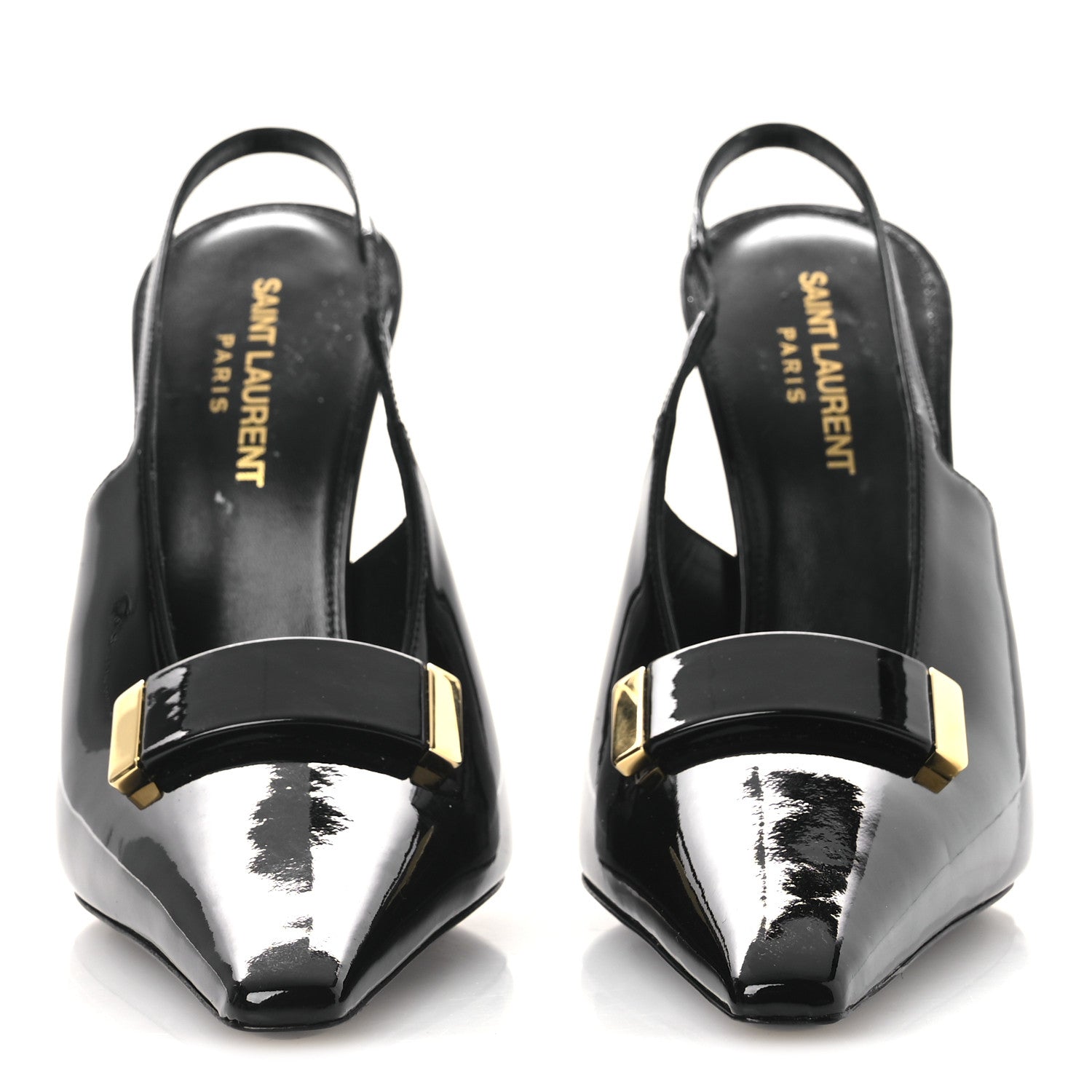Vernice Grupy Madame 115mm Slingback Pumps 38 Black