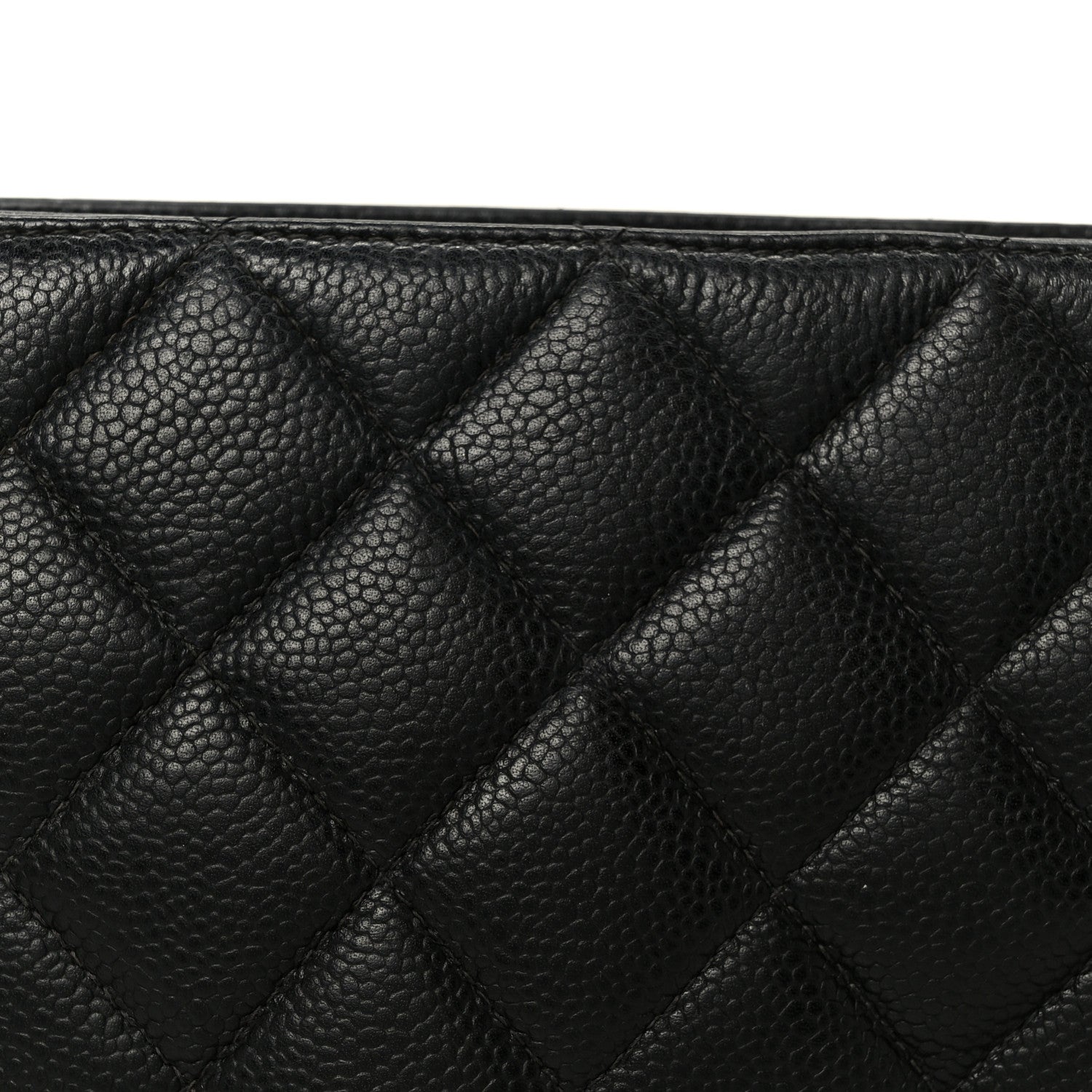 Caviar Quilted Shoulder Bag Black