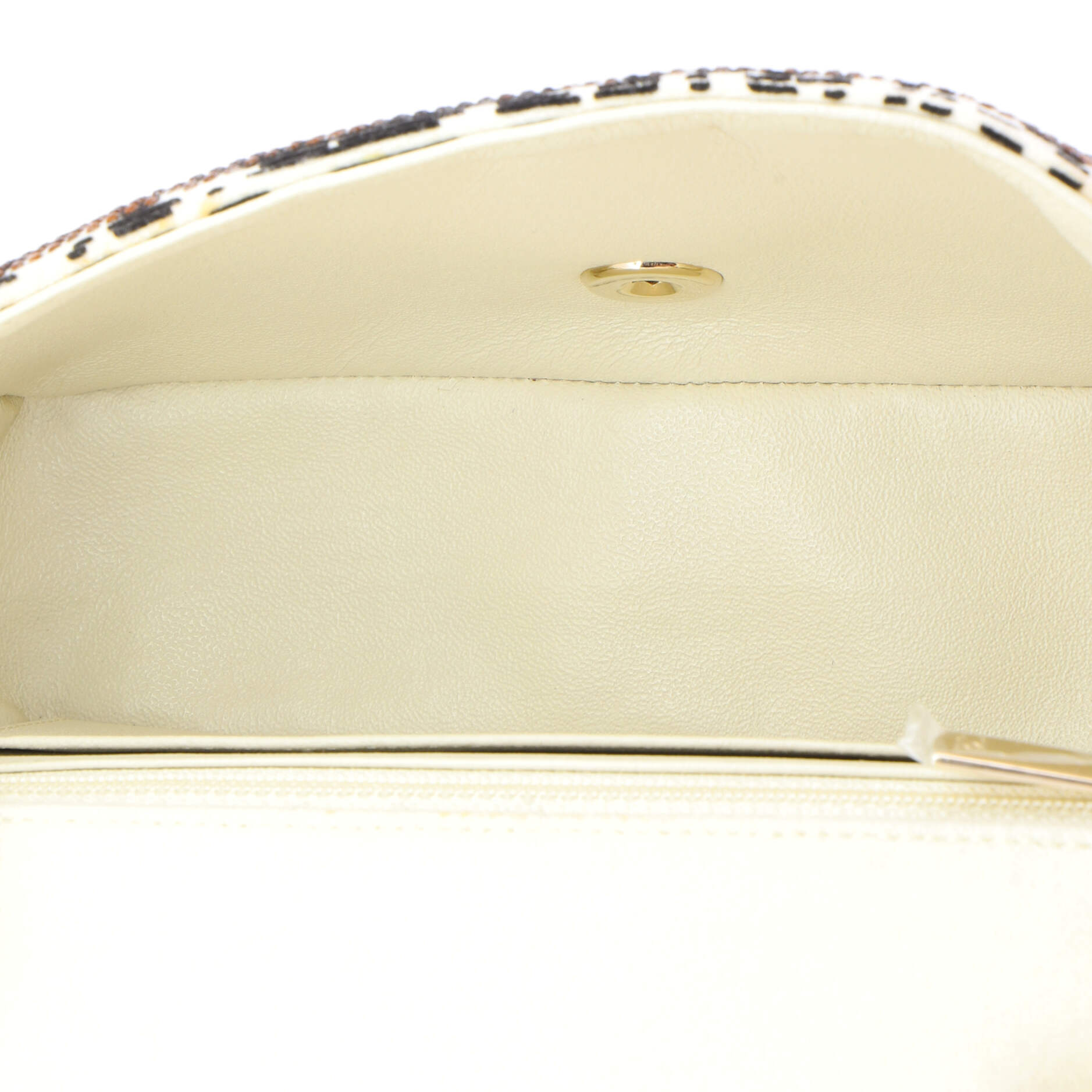 Classic Single Flap Bag Crystal Embellished Printed Felt Mini
