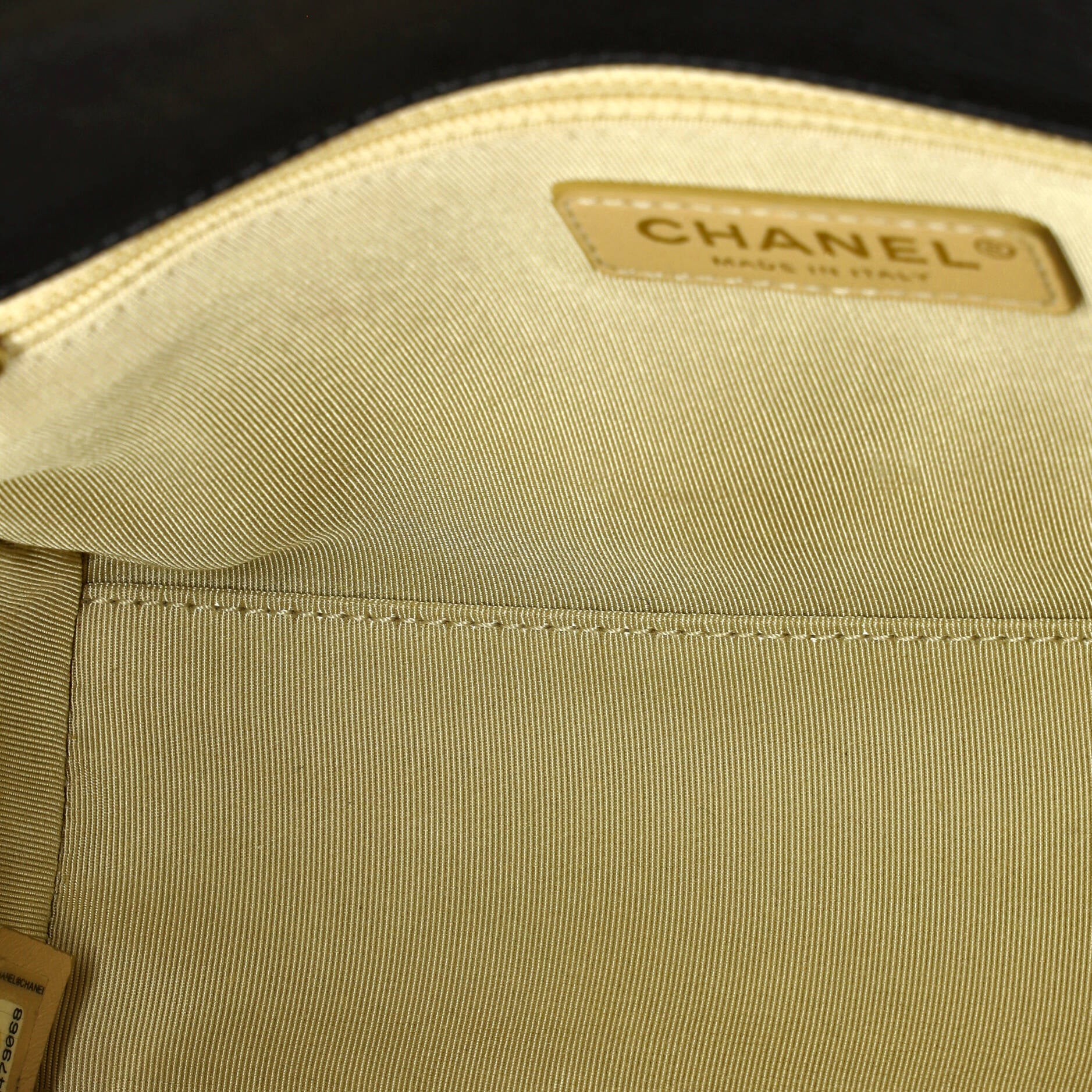 Label Click Flap Bag Quilted Calfskin Medium