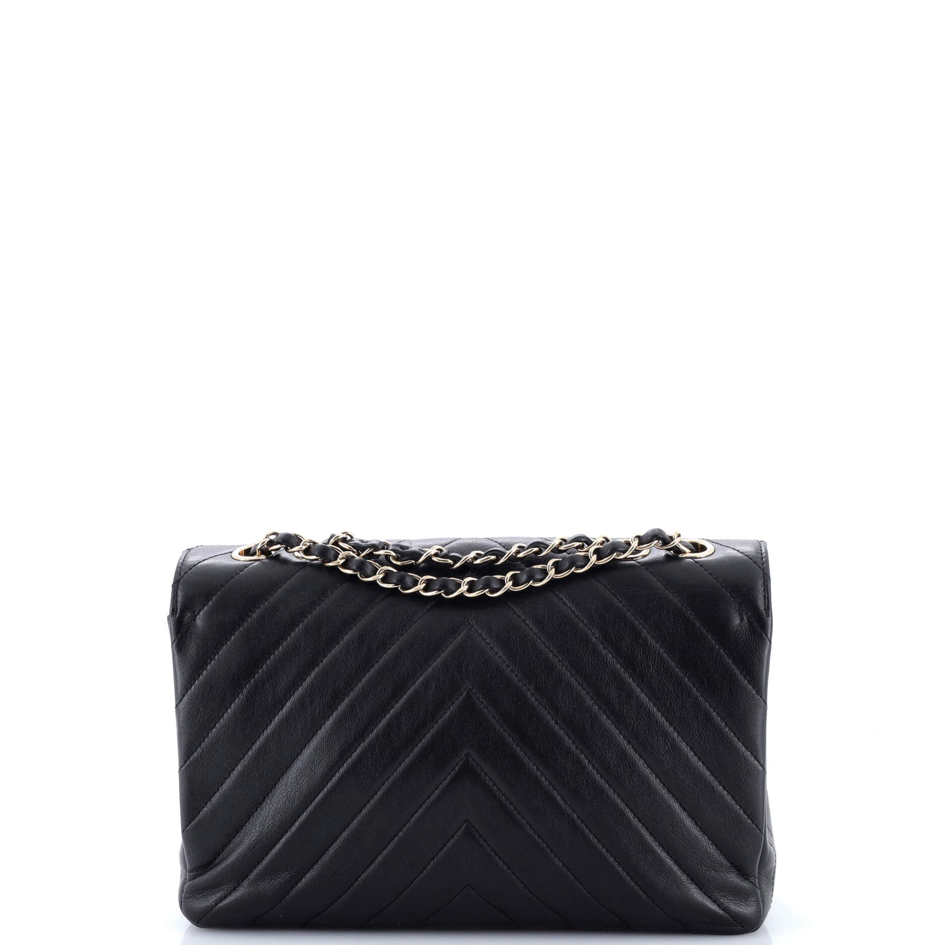 Statement Flap Bag Chevron Calfskin Medium