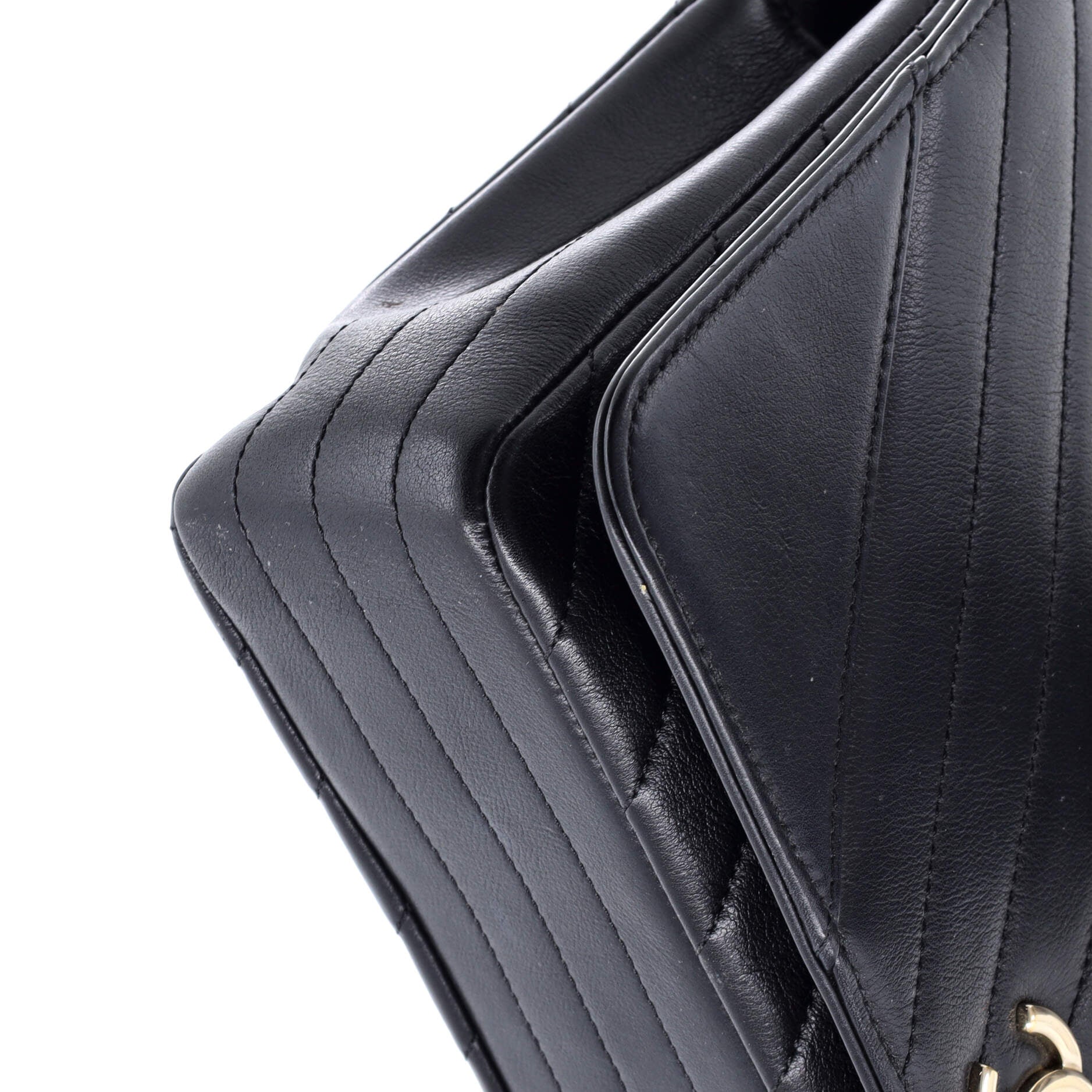 Statement Flap Bag Chevron Calfskin Medium