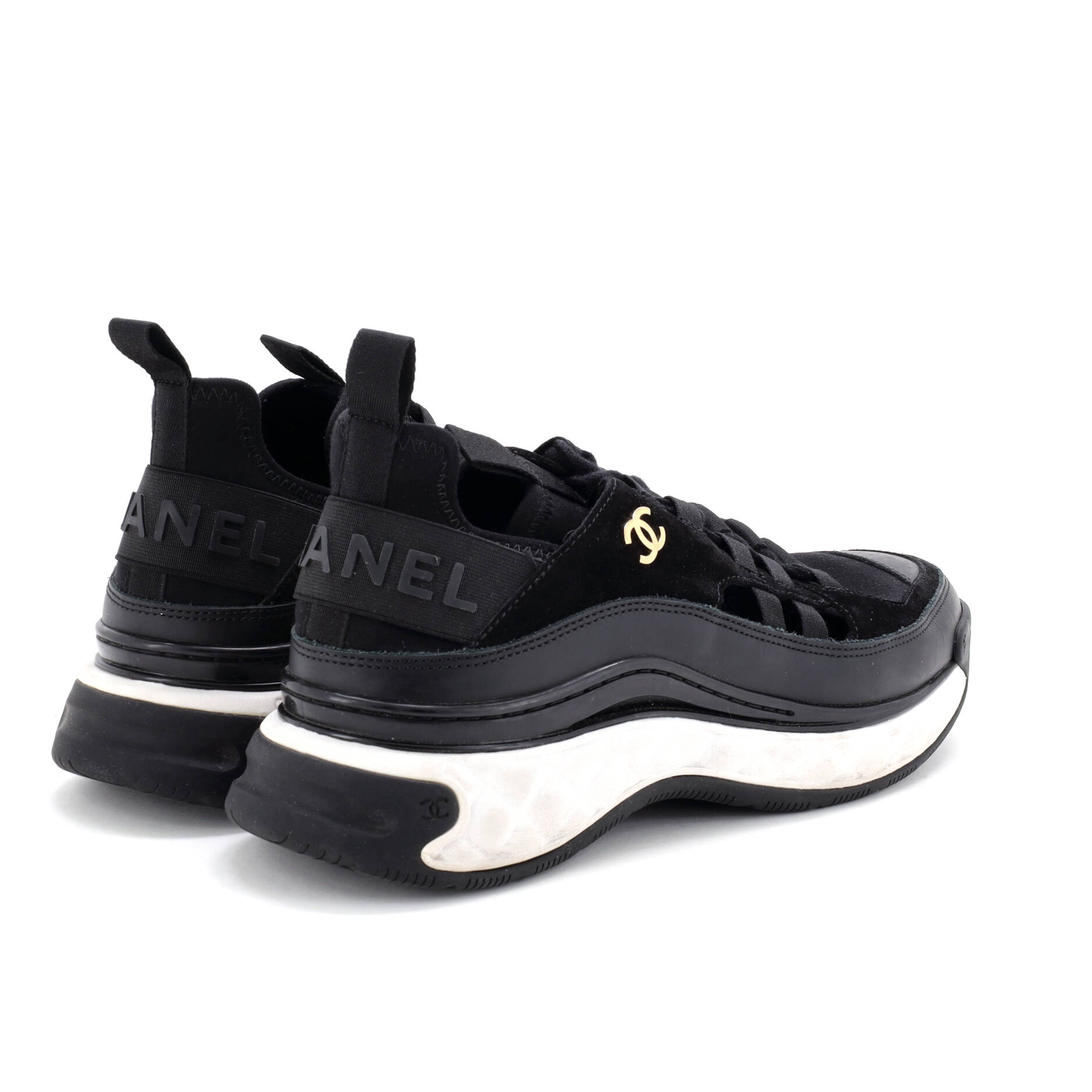 Women's CC Cap Toe Logo Sneakers Suede and Mixed Fibers