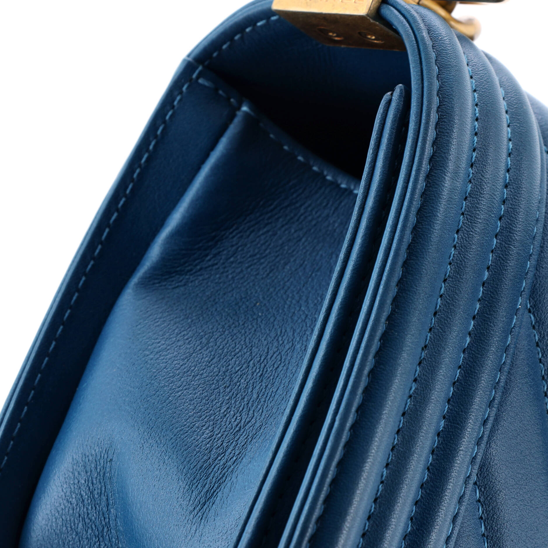 Boy Flap Bag Chevron Calfskin Small