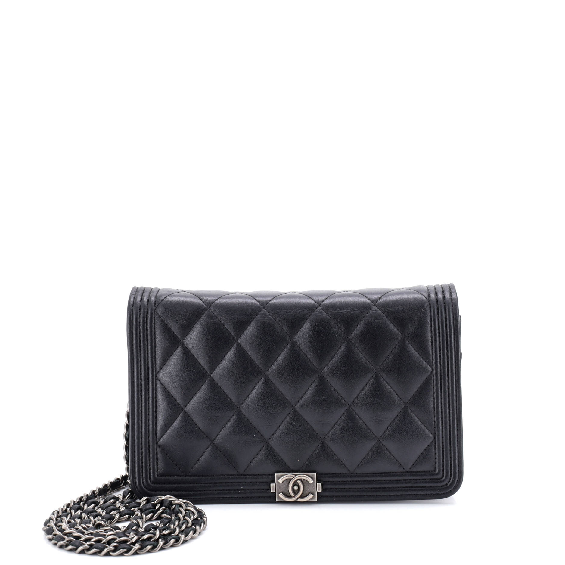 Boy Wallet on Chain Quilted Lambskin