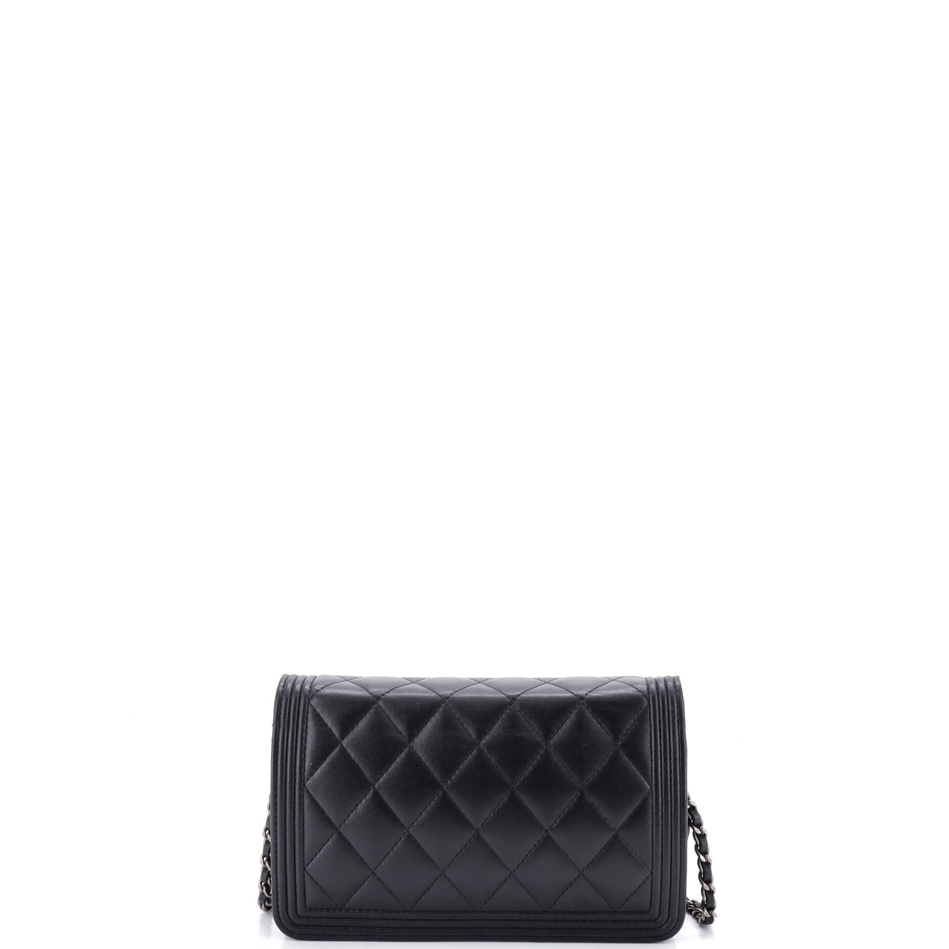 Boy Wallet on Chain Quilted Lambskin