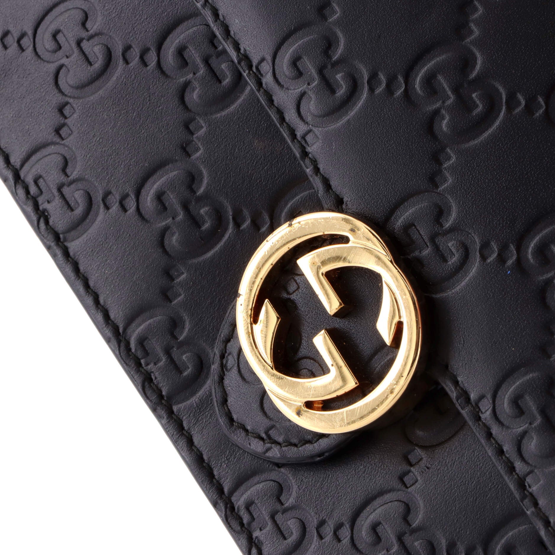 Icon Wallet on Chain Guccissima Leather