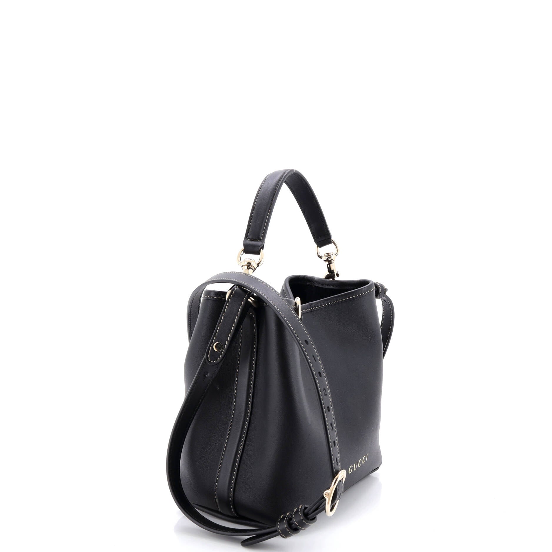 Emblem Bucket Bag Leather Small