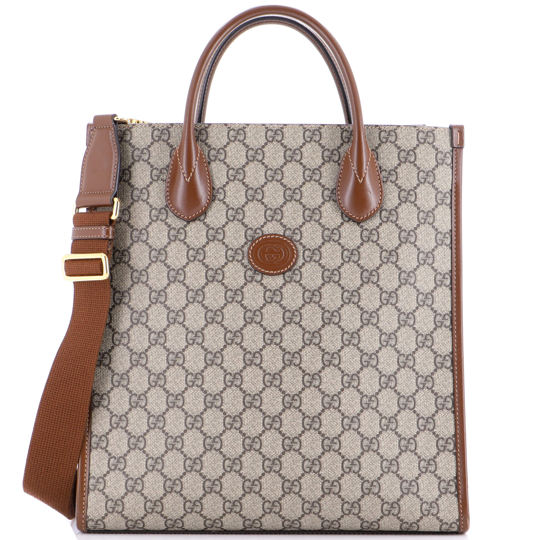 Interlocking G Tote GG Coated Canvas Vertical