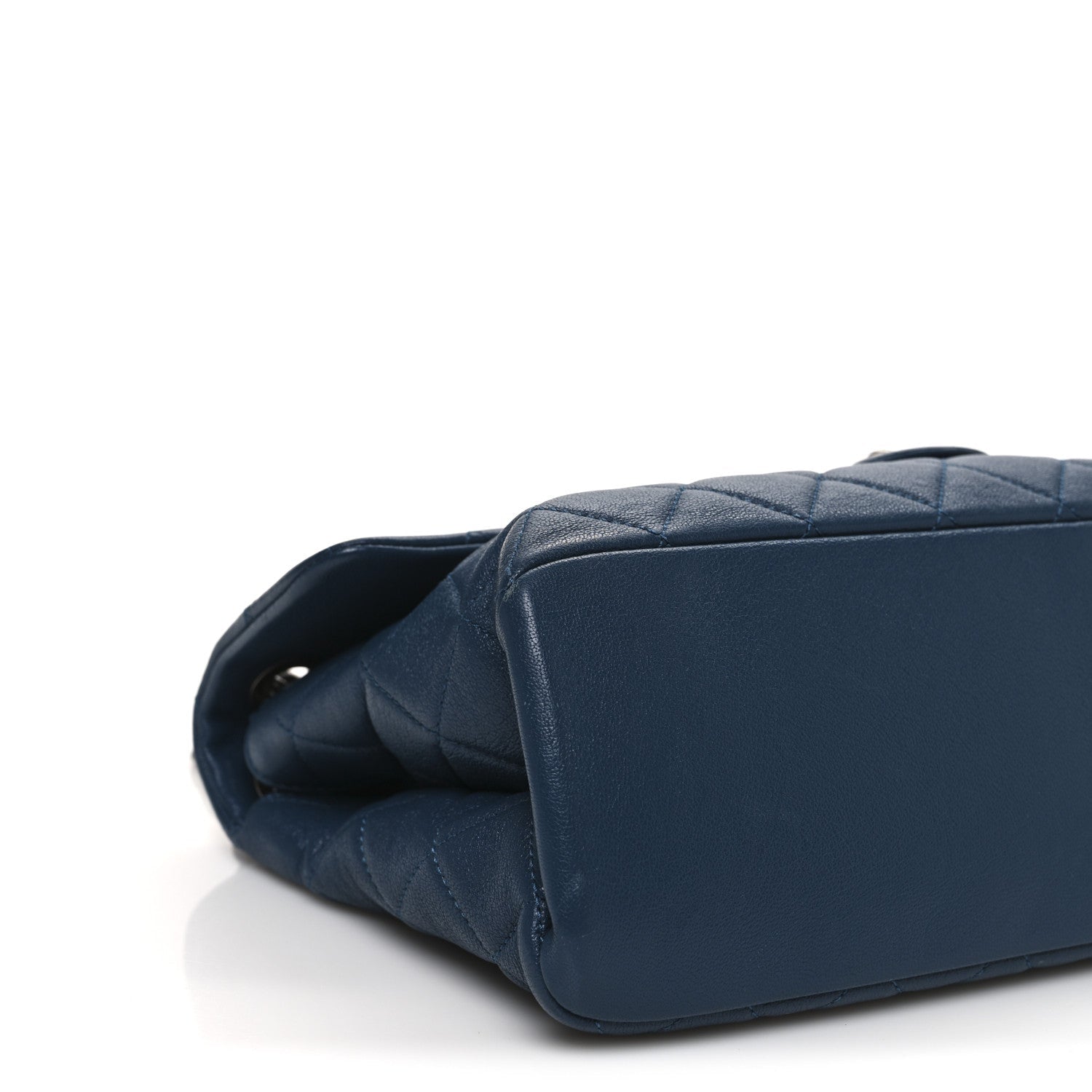 Goatskin Quilted Medium Flap Blue