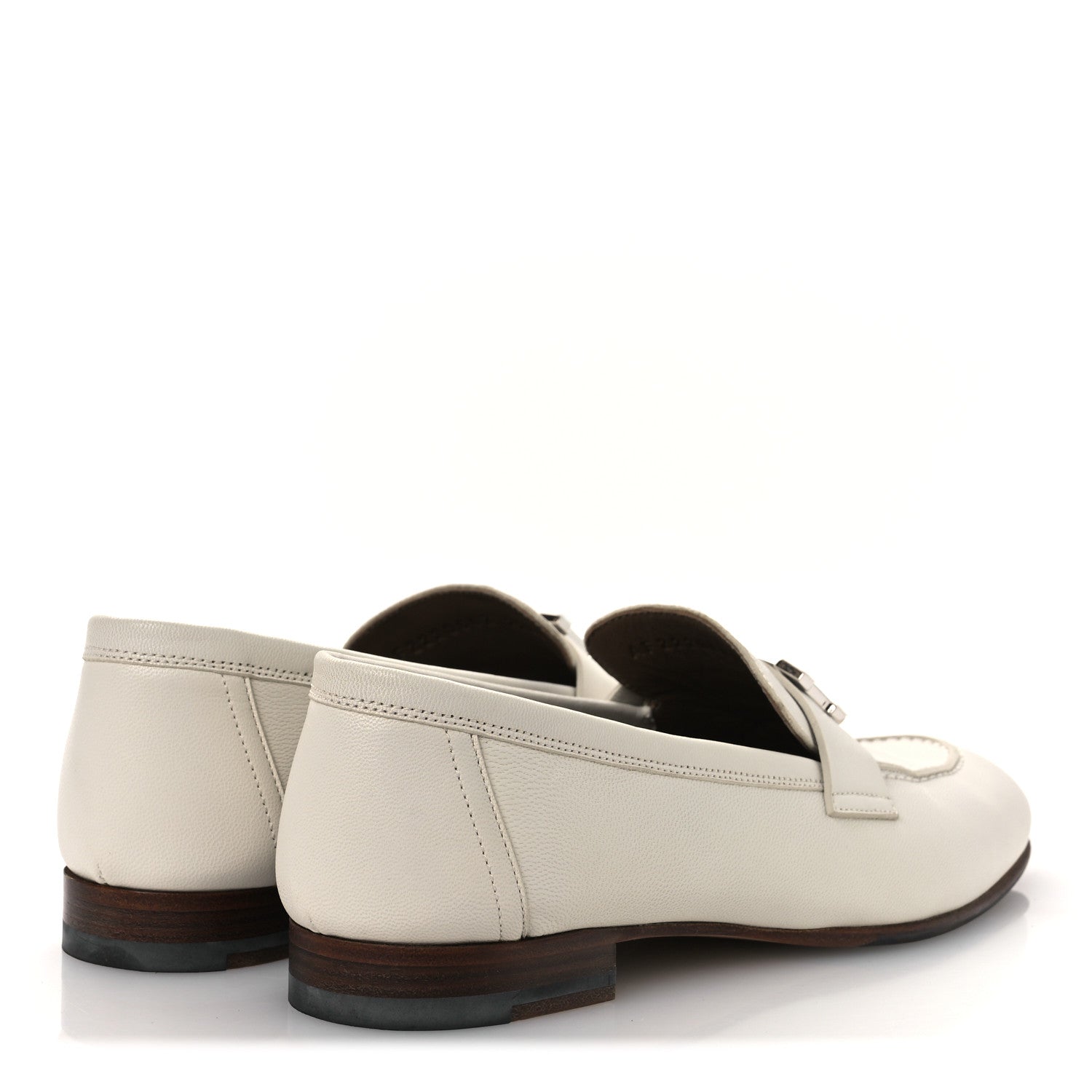 Calfskin Womens Paris Loafers 37 White
