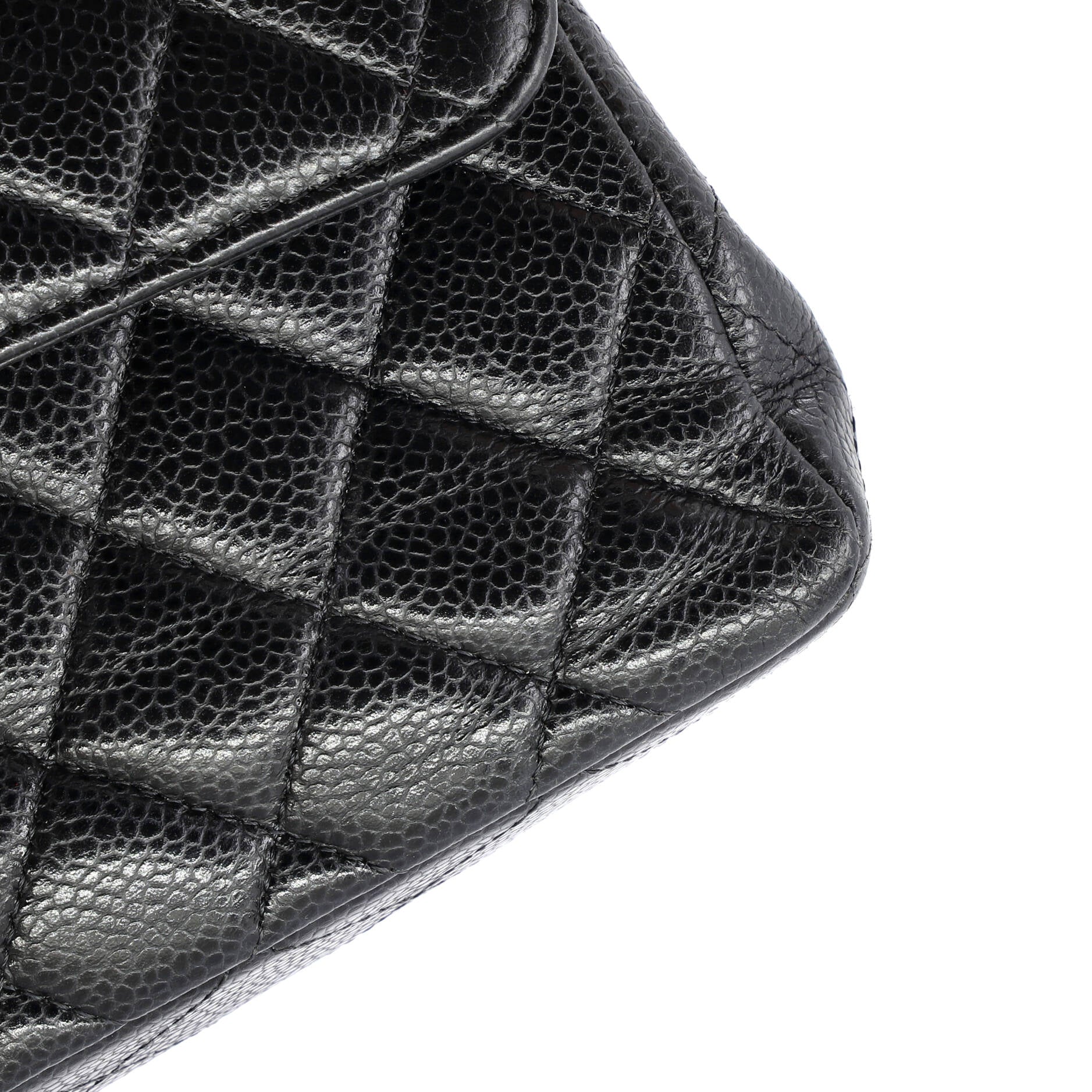 Classic Double Flap Bag Quilted Caviar Small